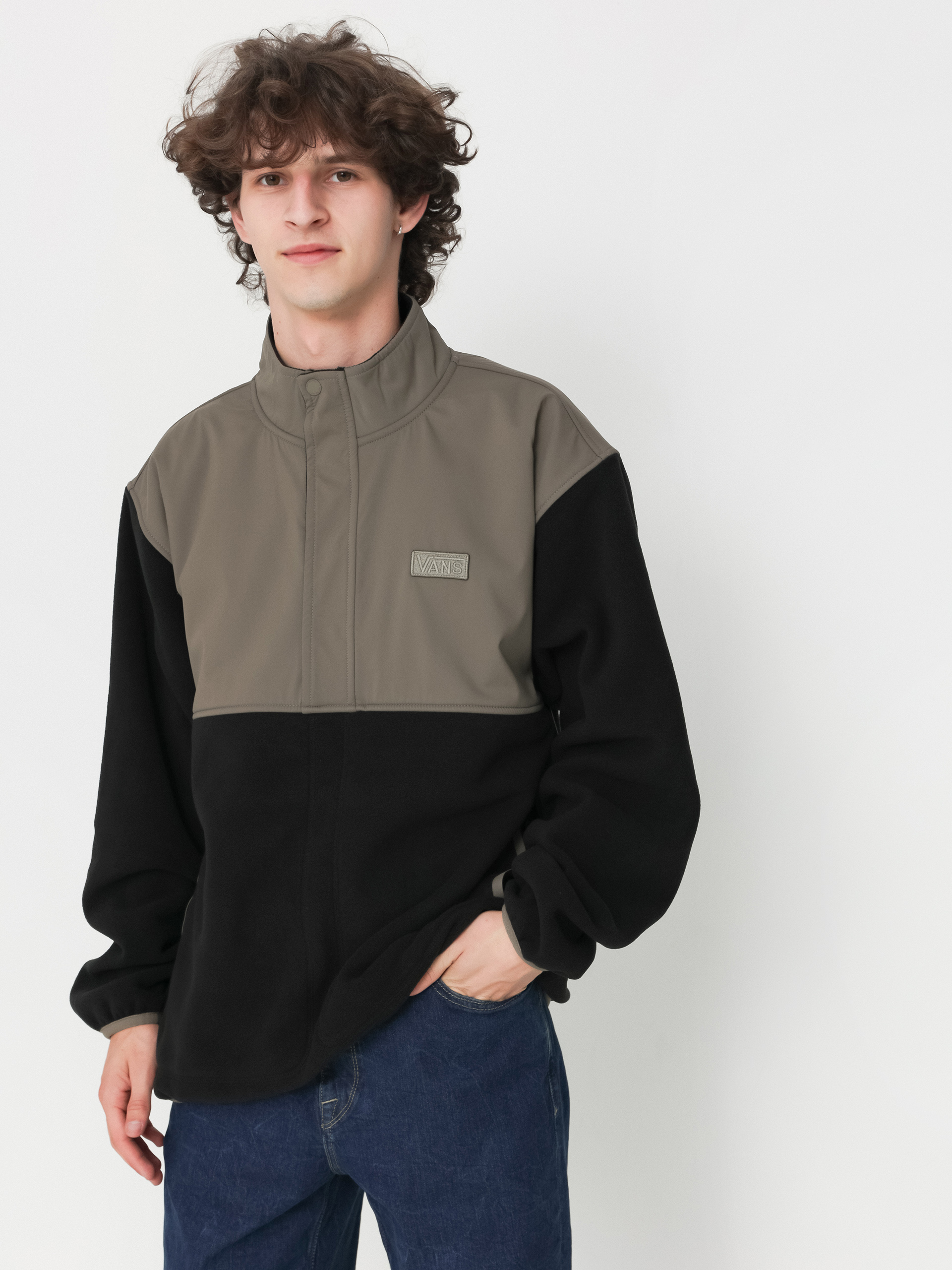 Vans Ranford Polar Fleece Loose Hz Fleece Jacke (black/bungee cord)