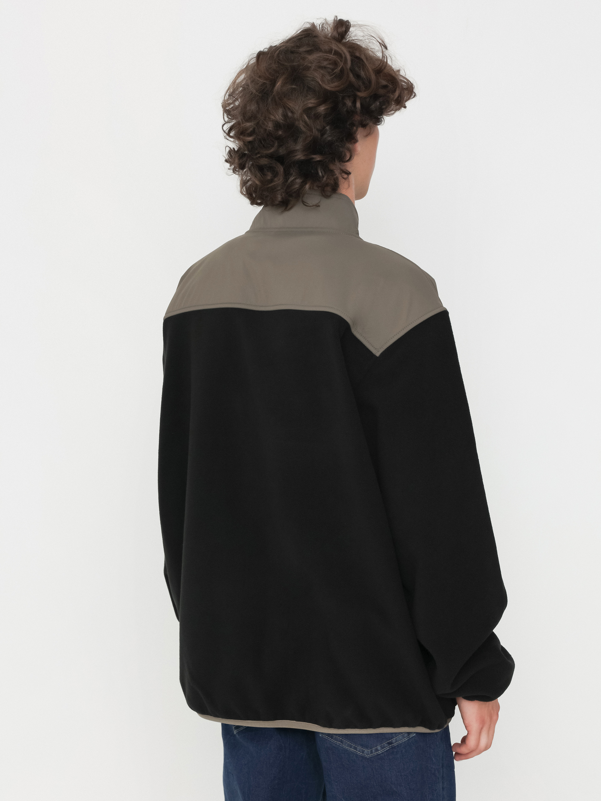 Herren Vans Ranford Polar Fleece Loose Hz Fleece Jacke (black/bungee cord)