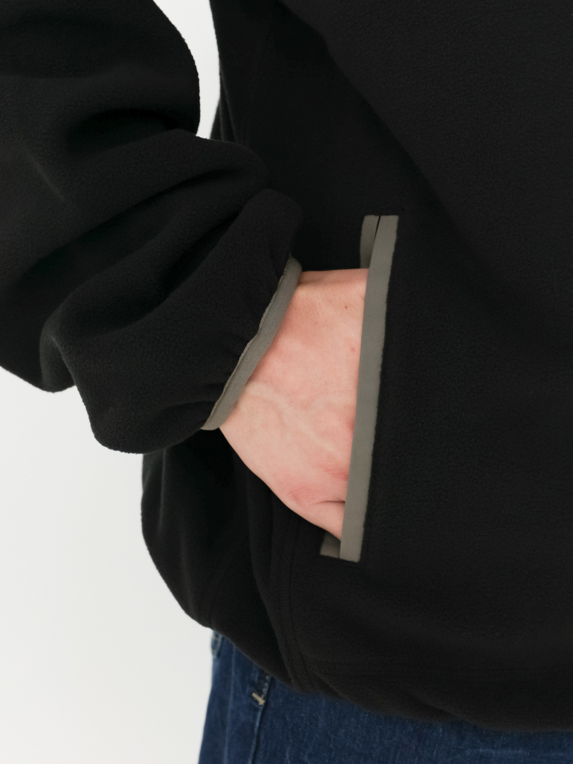 Herren Vans Ranford Polar Fleece Loose Hz Fleece Jacke (black/bungee cord)