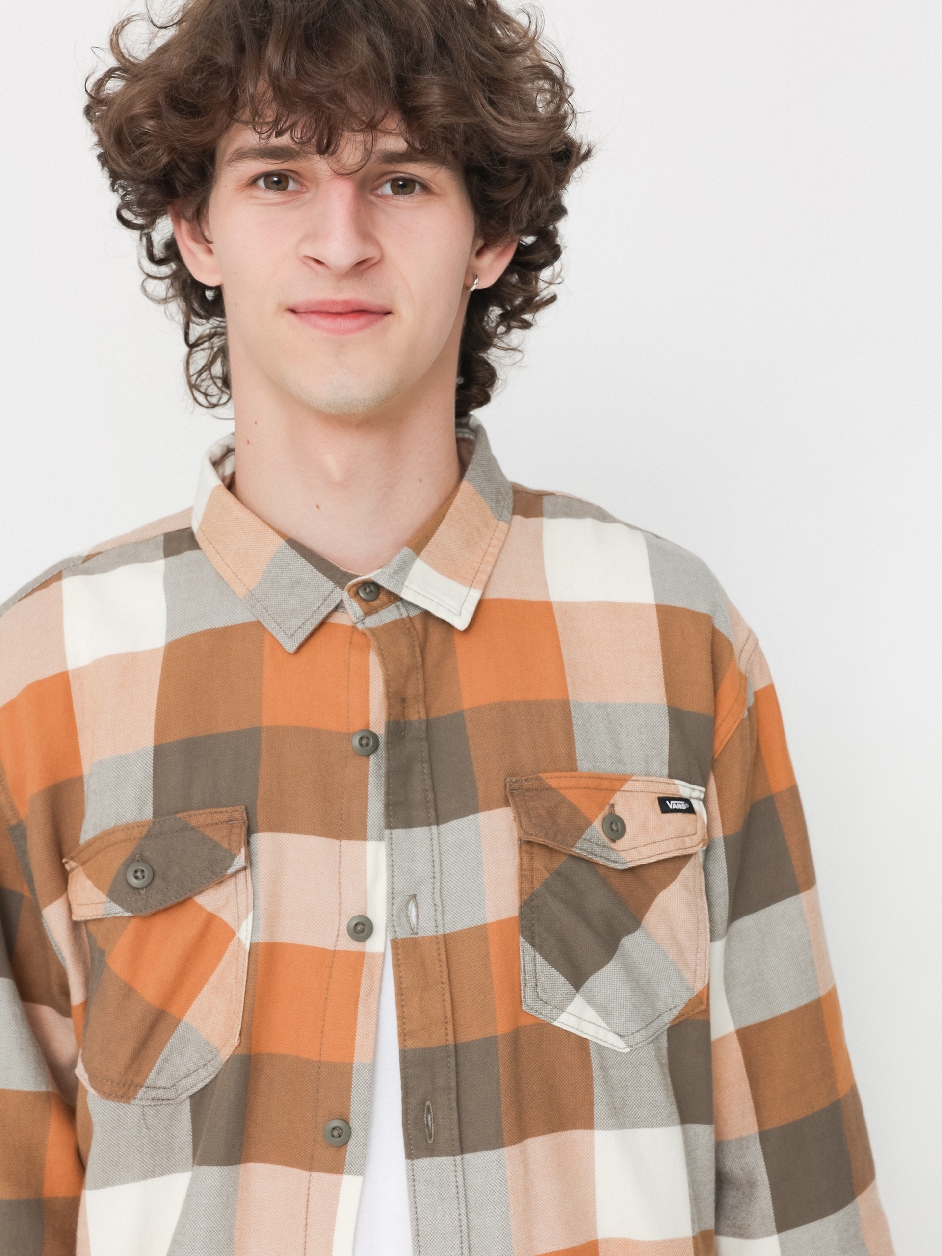 Vans Box Flannel Classic Shirt (bungee cord/brown sugar)