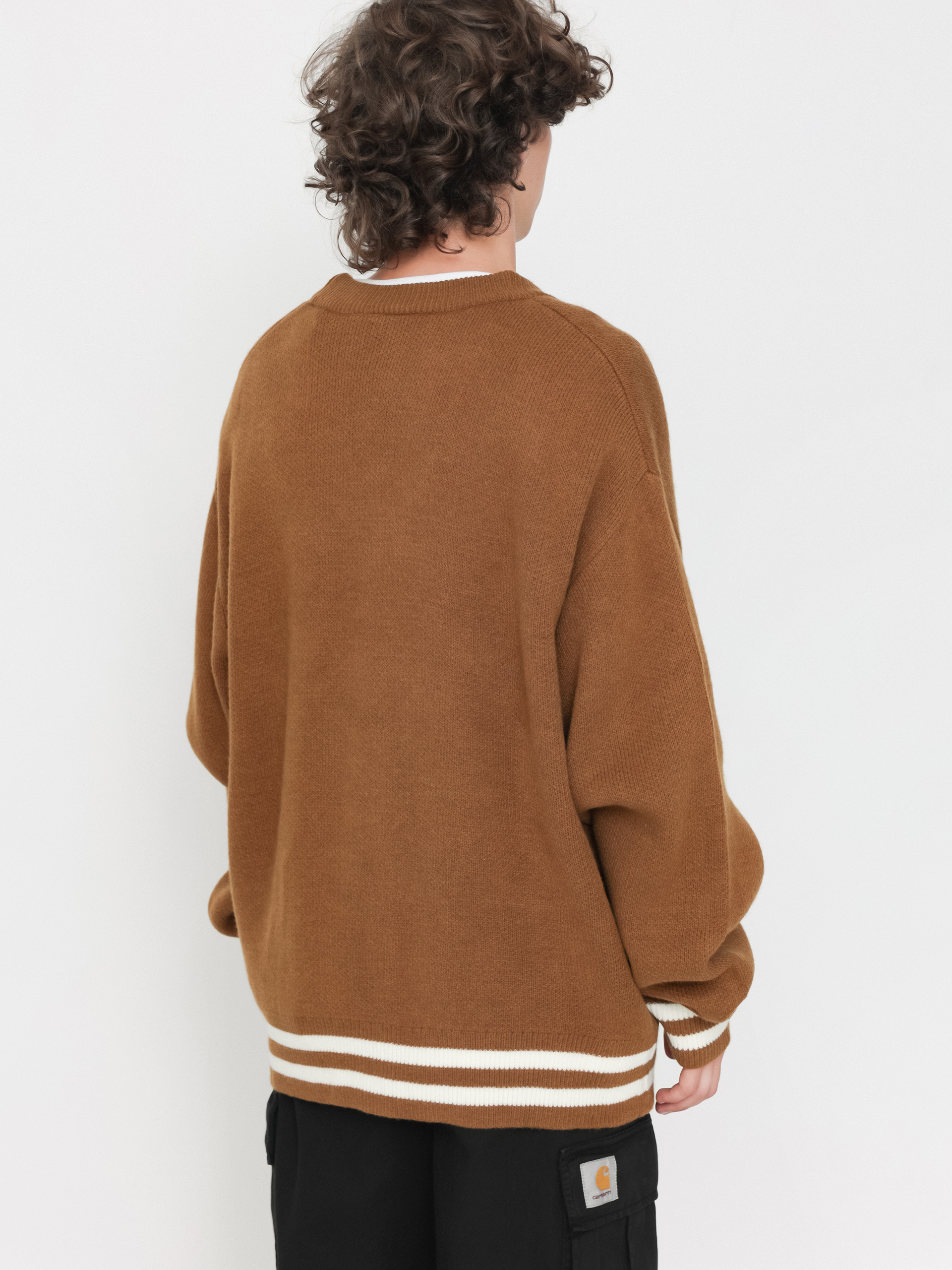 Carhartt WIP Brown Ducks Cardigan Pulli (hamilton brown/wax)