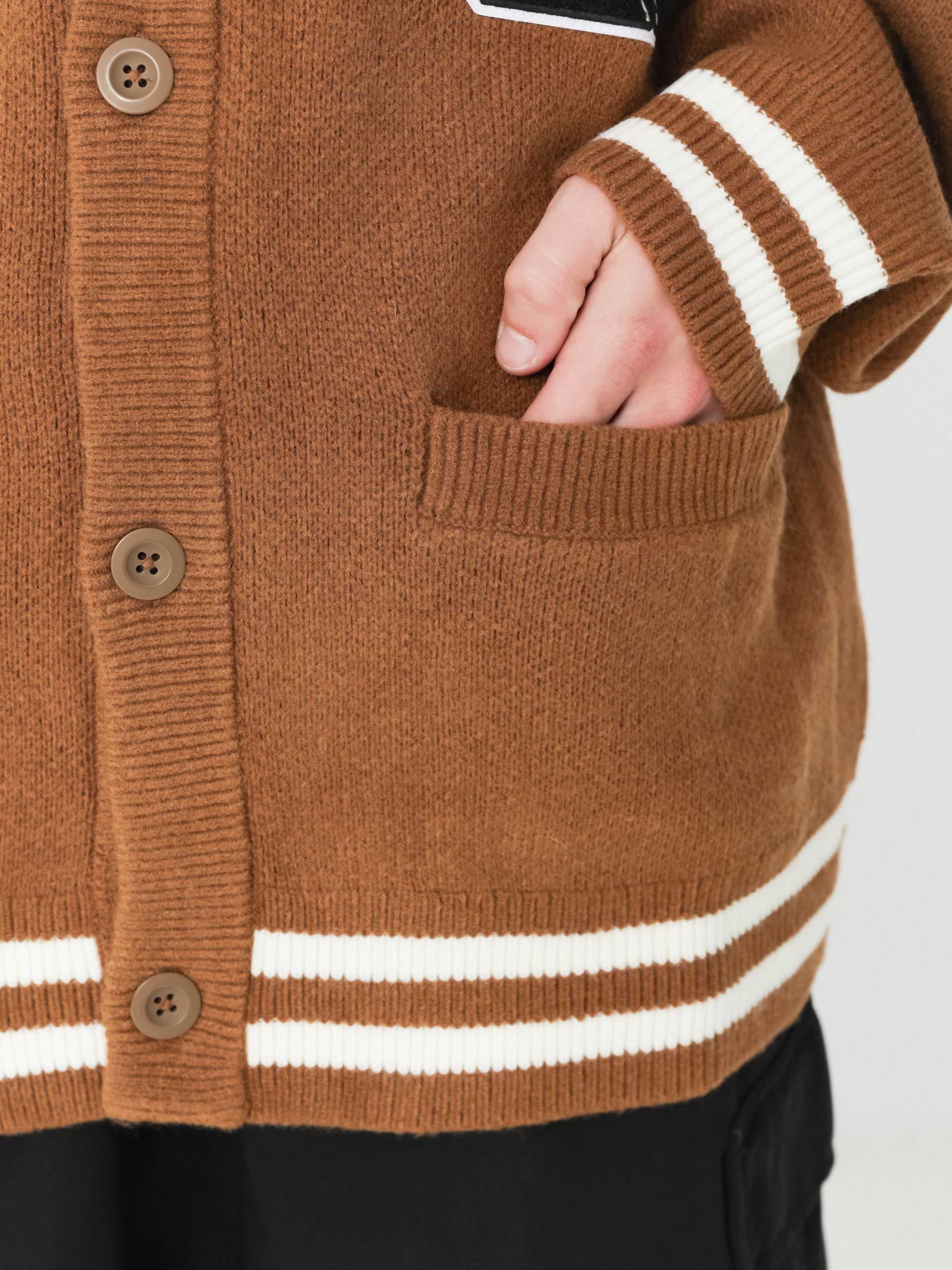 Carhartt WIP Brown Ducks Cardigan Pulli (hamilton brown/wax)