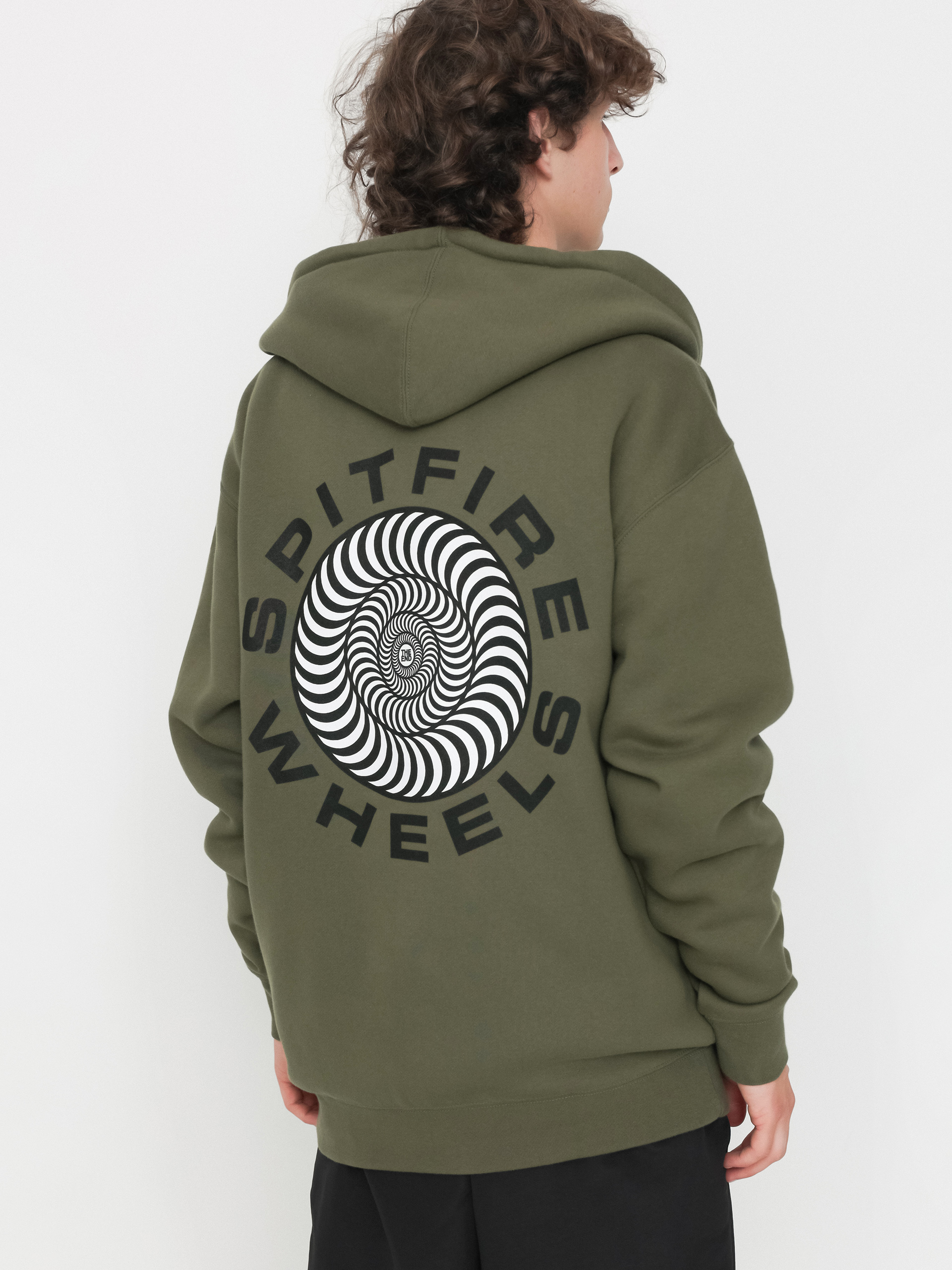 Spitfire Classic 87 Swirl ZHD Hoodie green army black