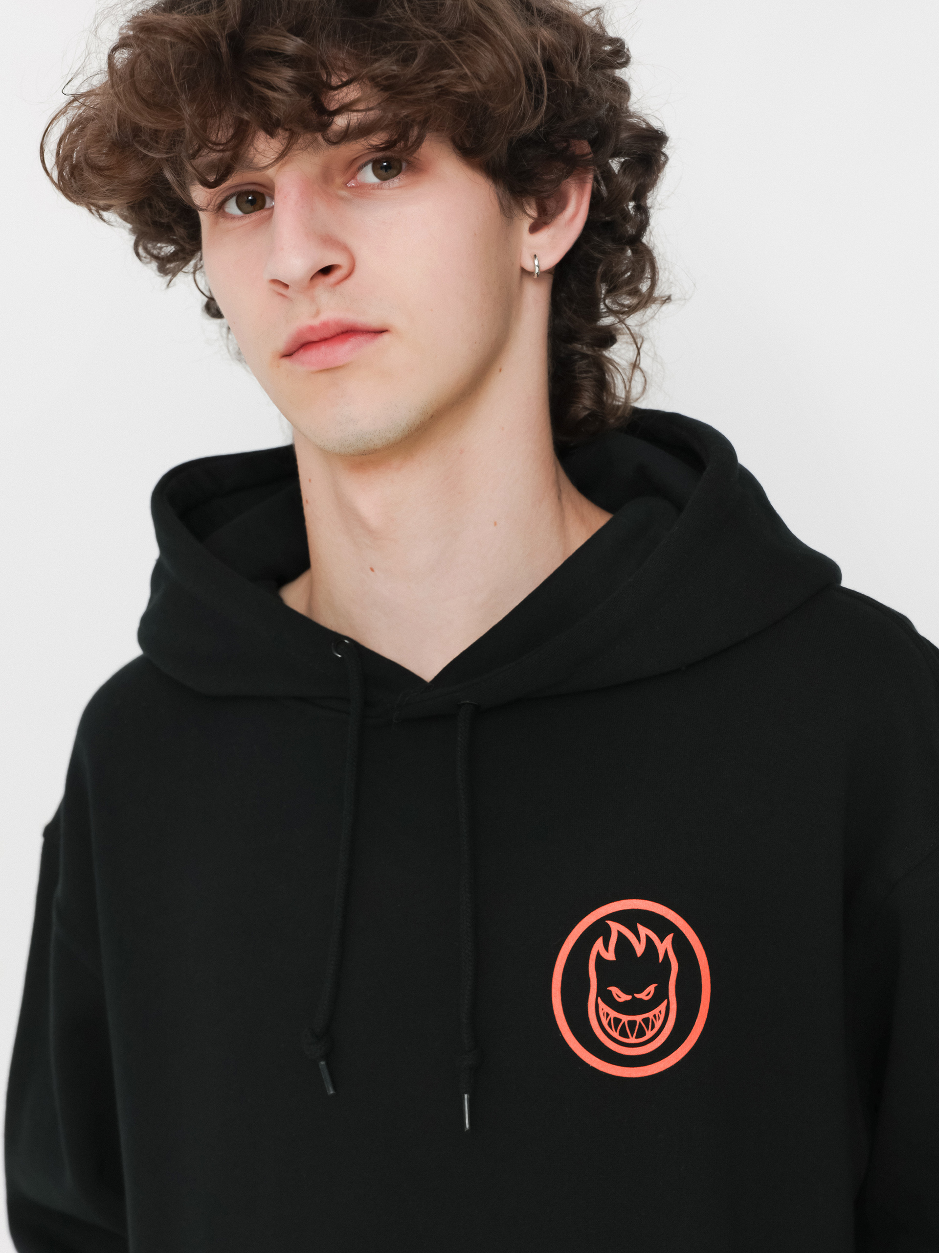 Spitfire Hoodie Classic Swirl HD black black orange