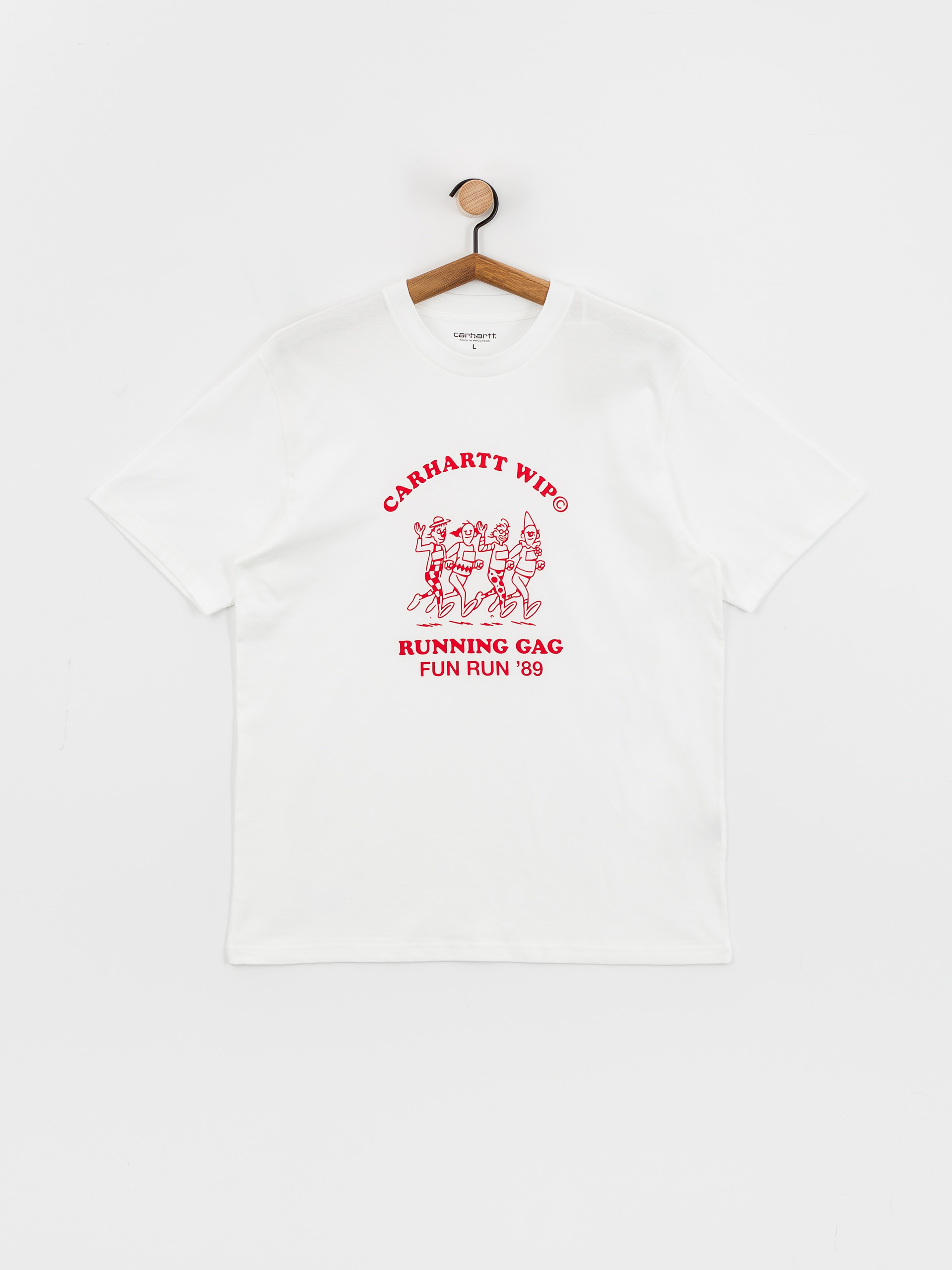【Carhartt】S/S FUN RUN T-SHIRT ユニセックス R5421 Carhartt WIP S/S Fun Run T-Shirt, White / Red | Official