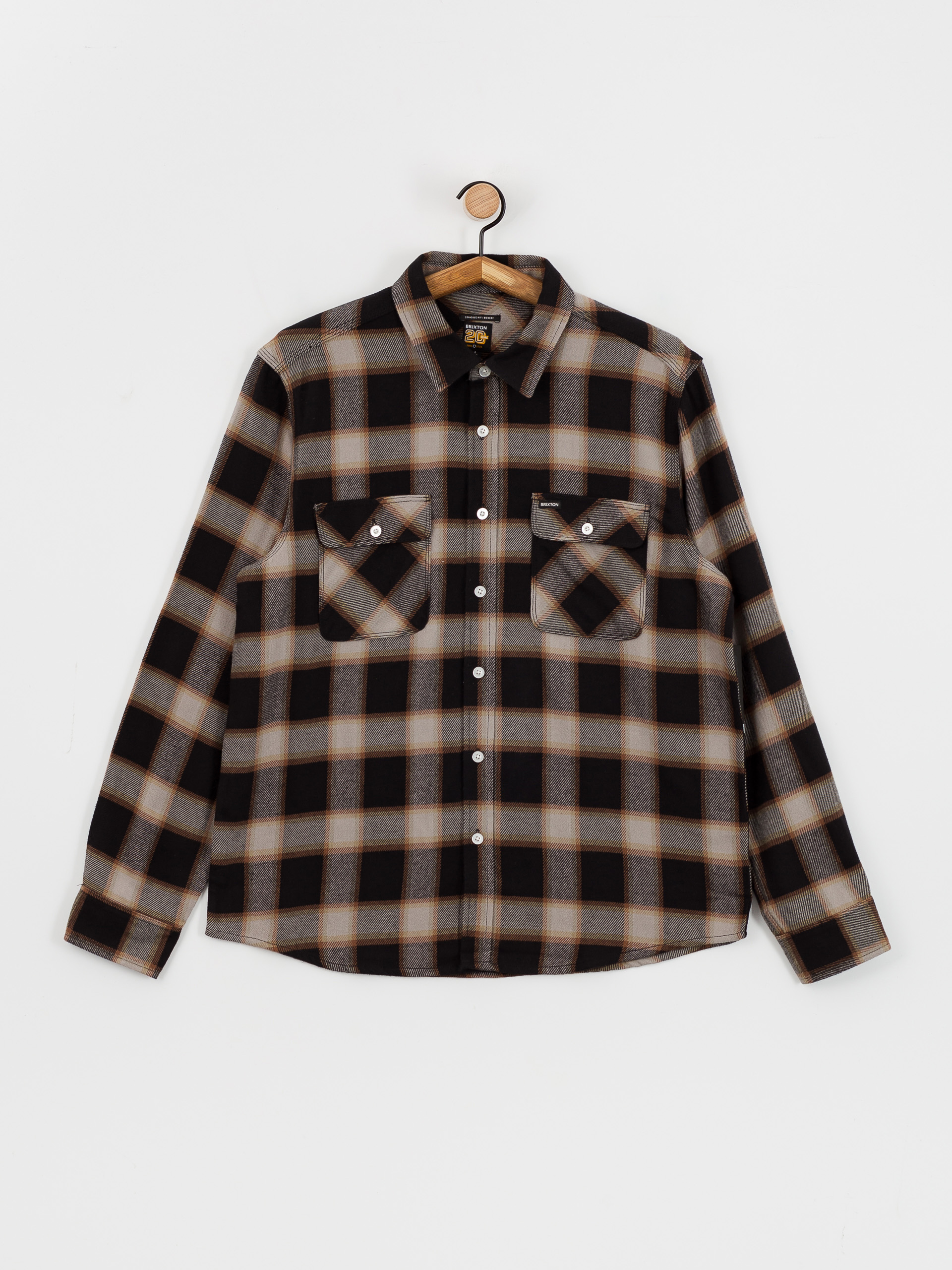 Brixton 20Th Anniv Bowery Flannel Shirt (black/cream)