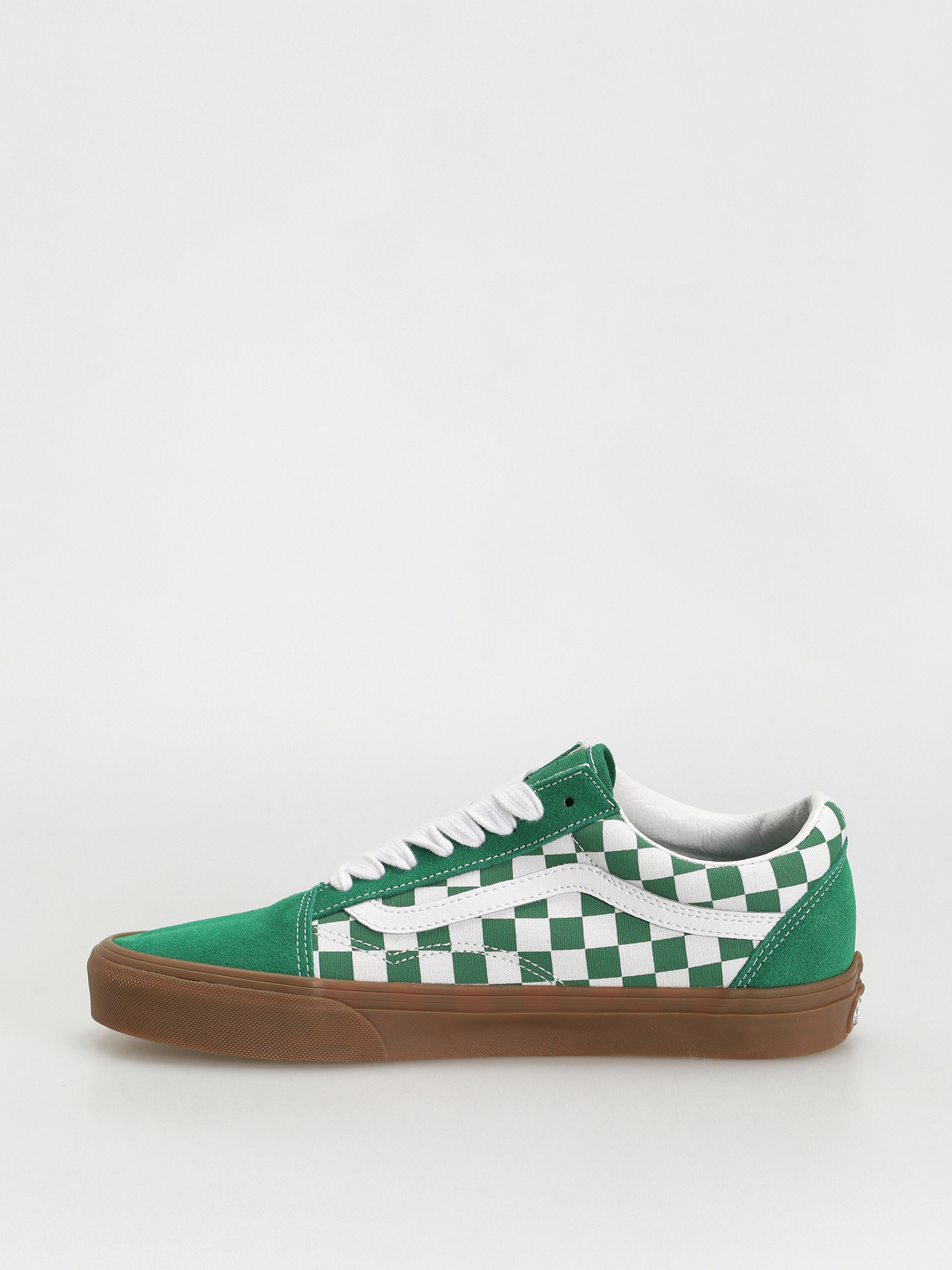 Vans Old Skool Shoes (fat lace checker green)