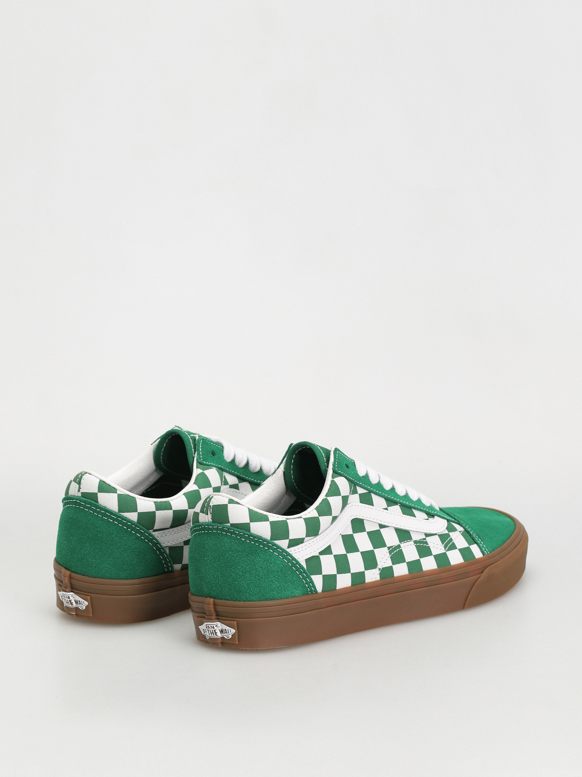 Vans Old Skool Shoes (fat lace checker green)