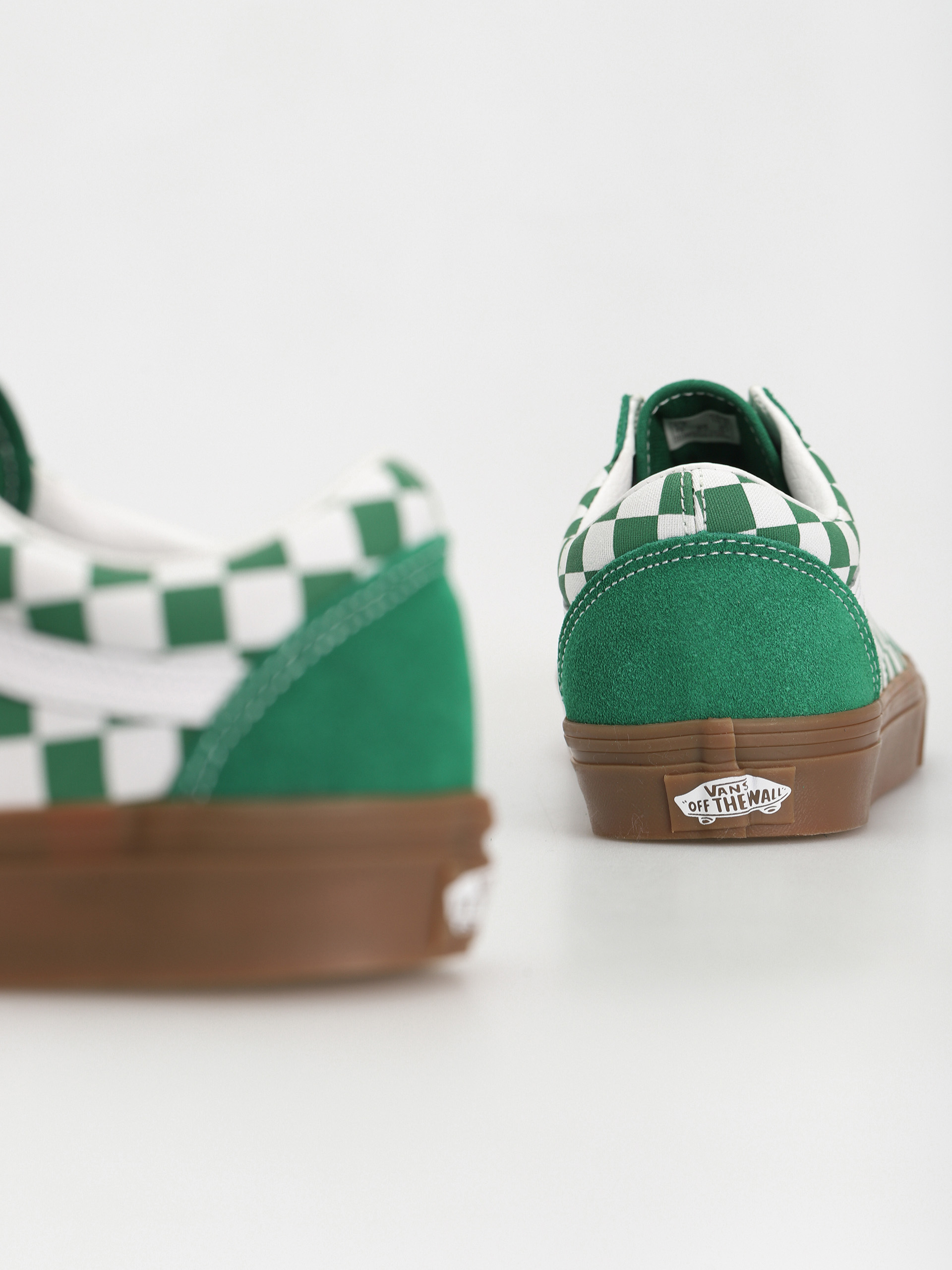 Vans Old Skool Shoes (fat lace checker green)