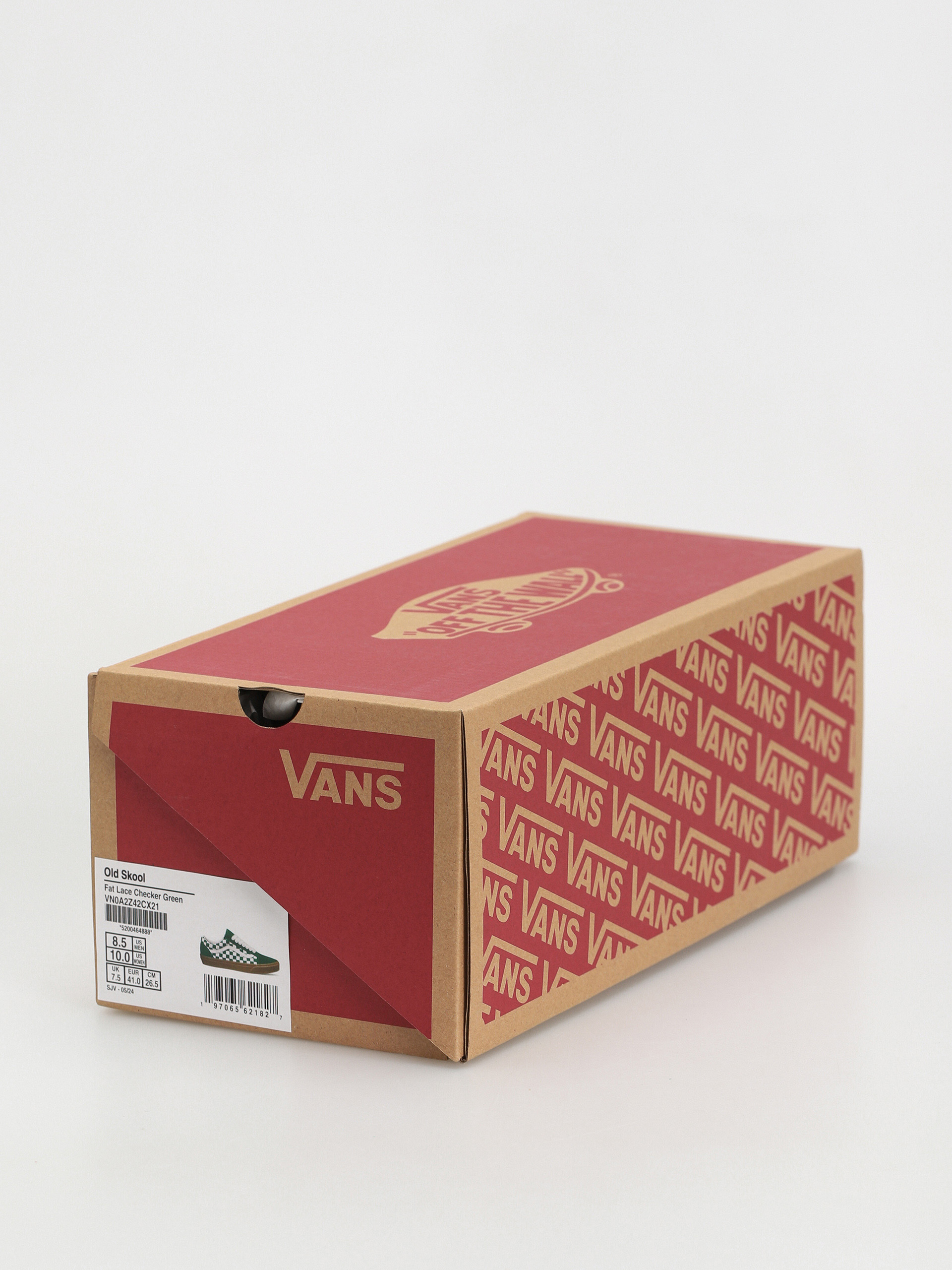 Vans Old Skool Shoes (fat lace checker green)