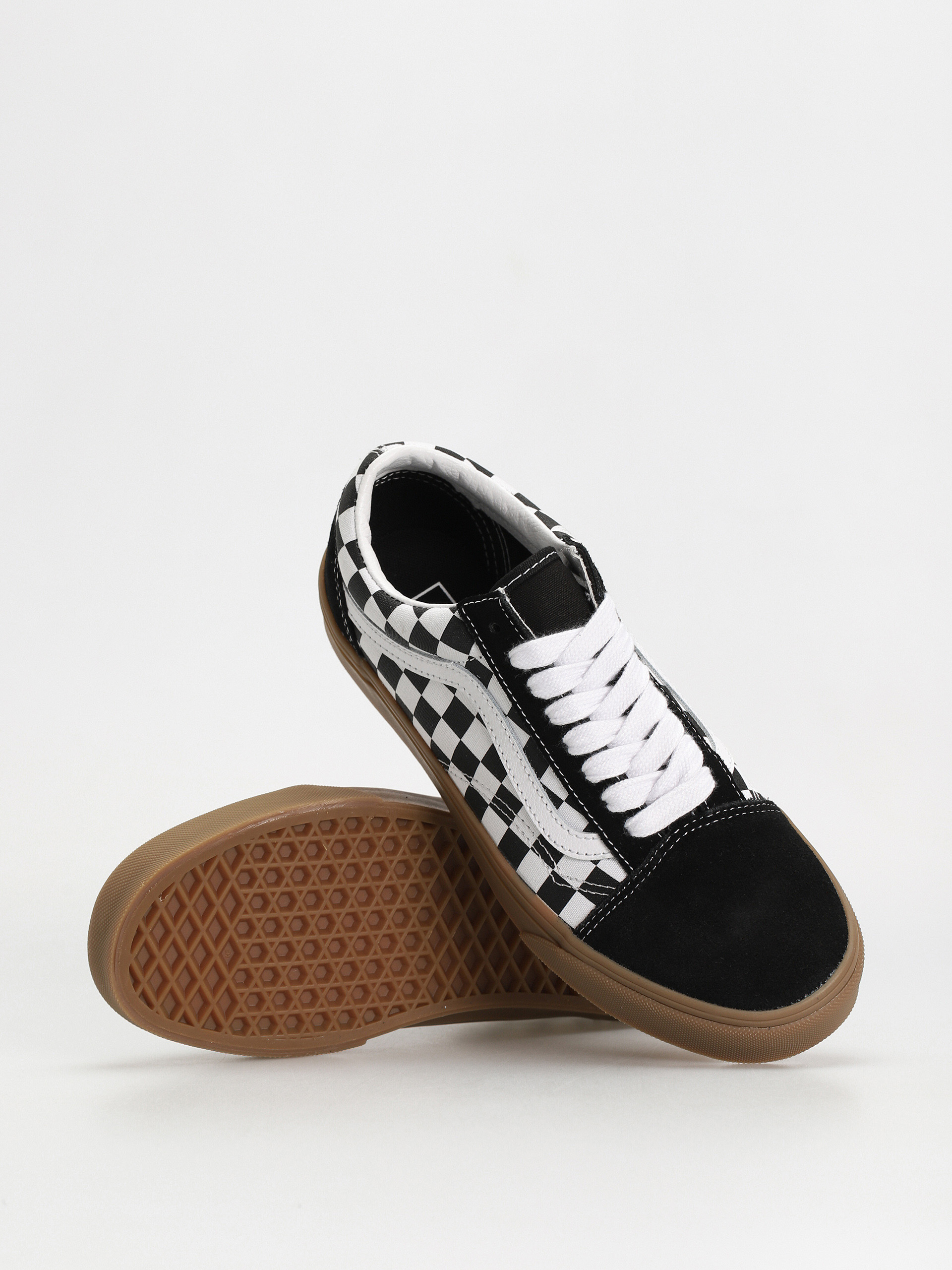Vans Old Skool Shoes (fat lace checker black)