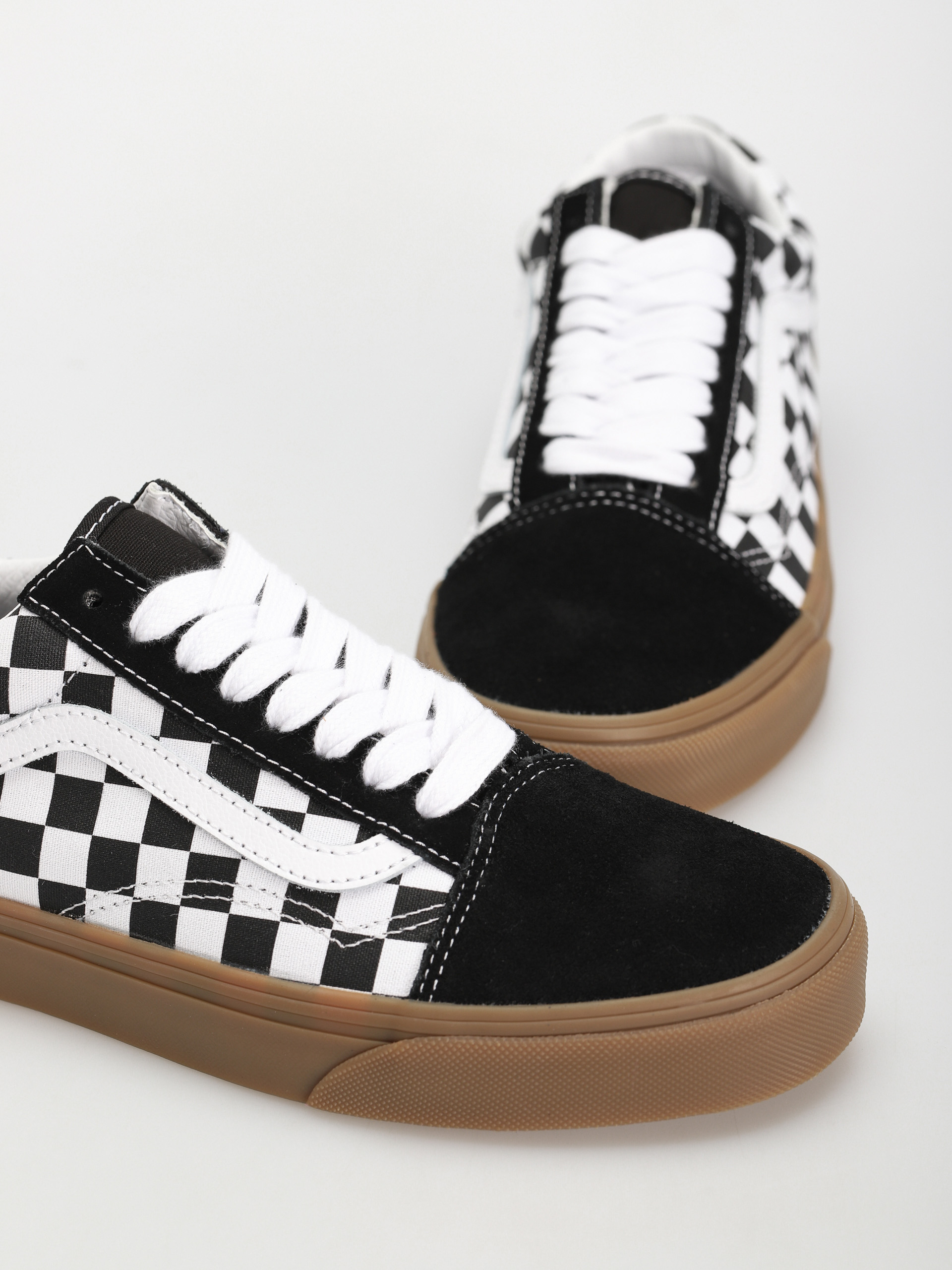 Vans Old Skool Shoes (fat lace checker black)
