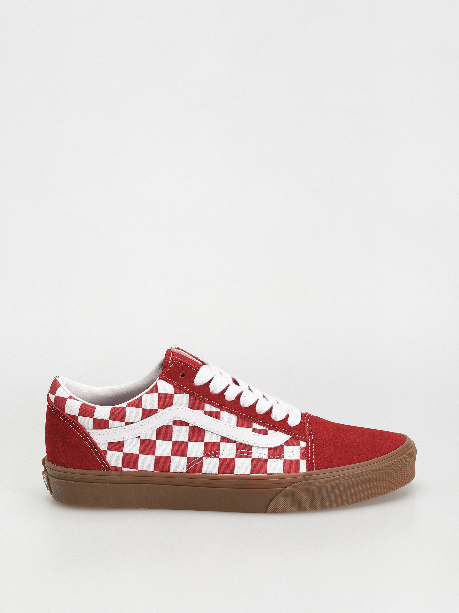 Vans Old Skool Shoes (fat lace checker red)