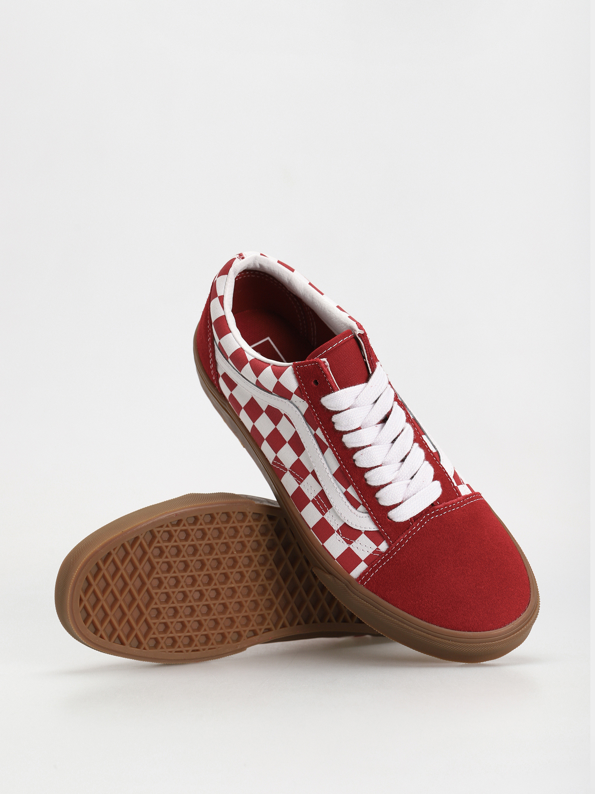 Vans Old Skool Schuhe (fat lace checker red)