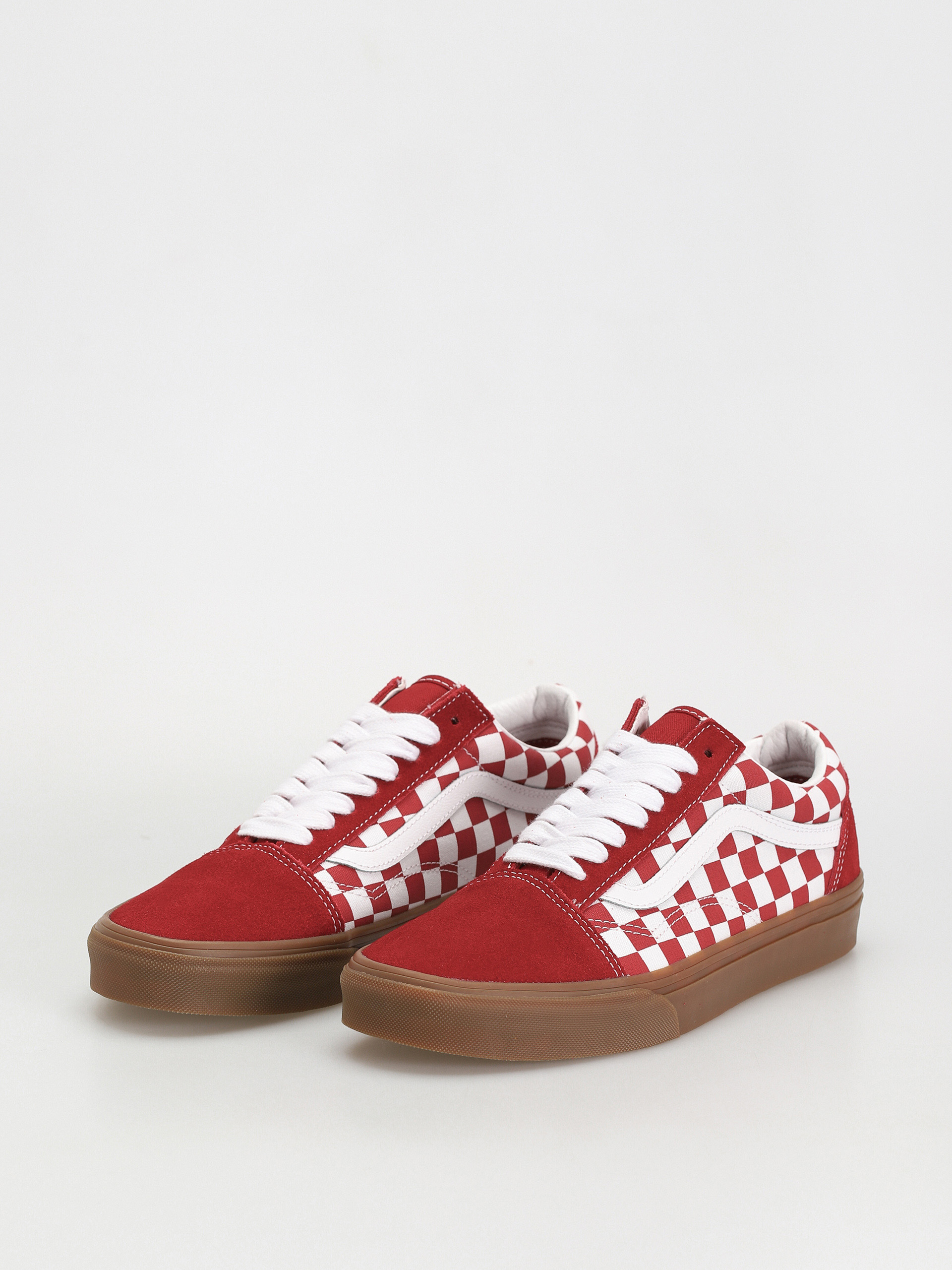 Vans Old Skool Shoes (fat lace checker red)
