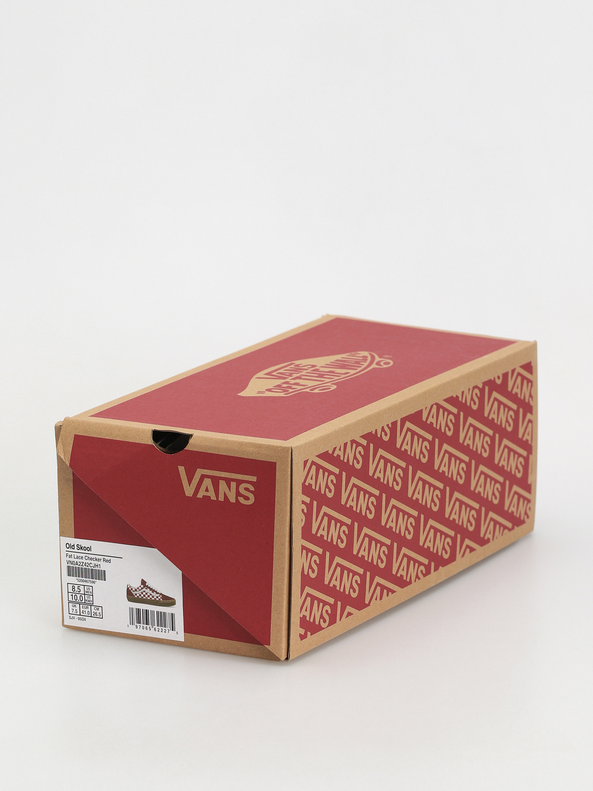 Vans Old Skool Shoes (fat lace checker red)