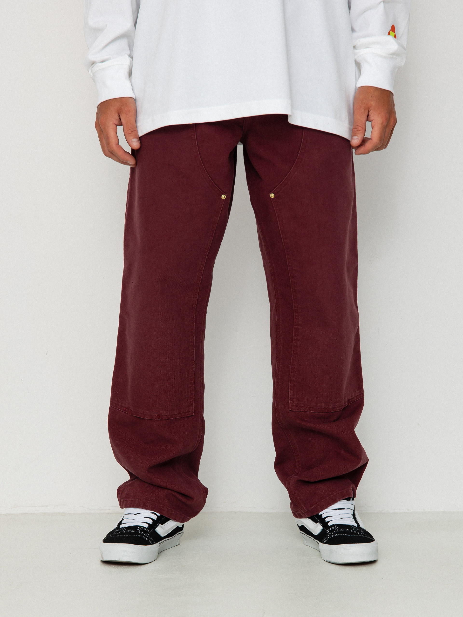 Carhartt WIP Double Knee Pants burgundy (malbec)