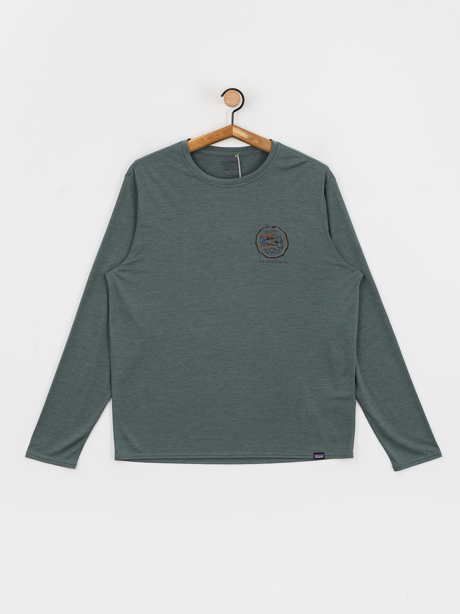Patagonia Cap Cool Daily Graphic Lands Longsleeve (commontrail nouveau green x dye)