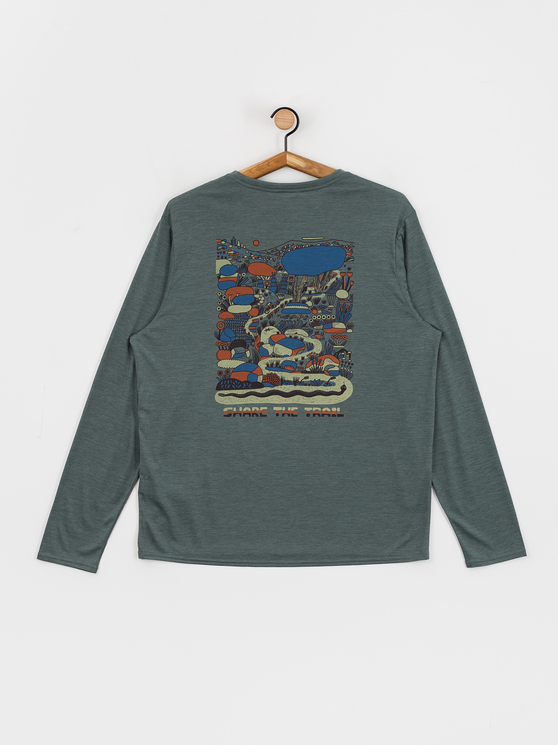 Patagonia Cap Cool Daily Graphic Lands Longsleeve (commontrail nouveau green x dye)