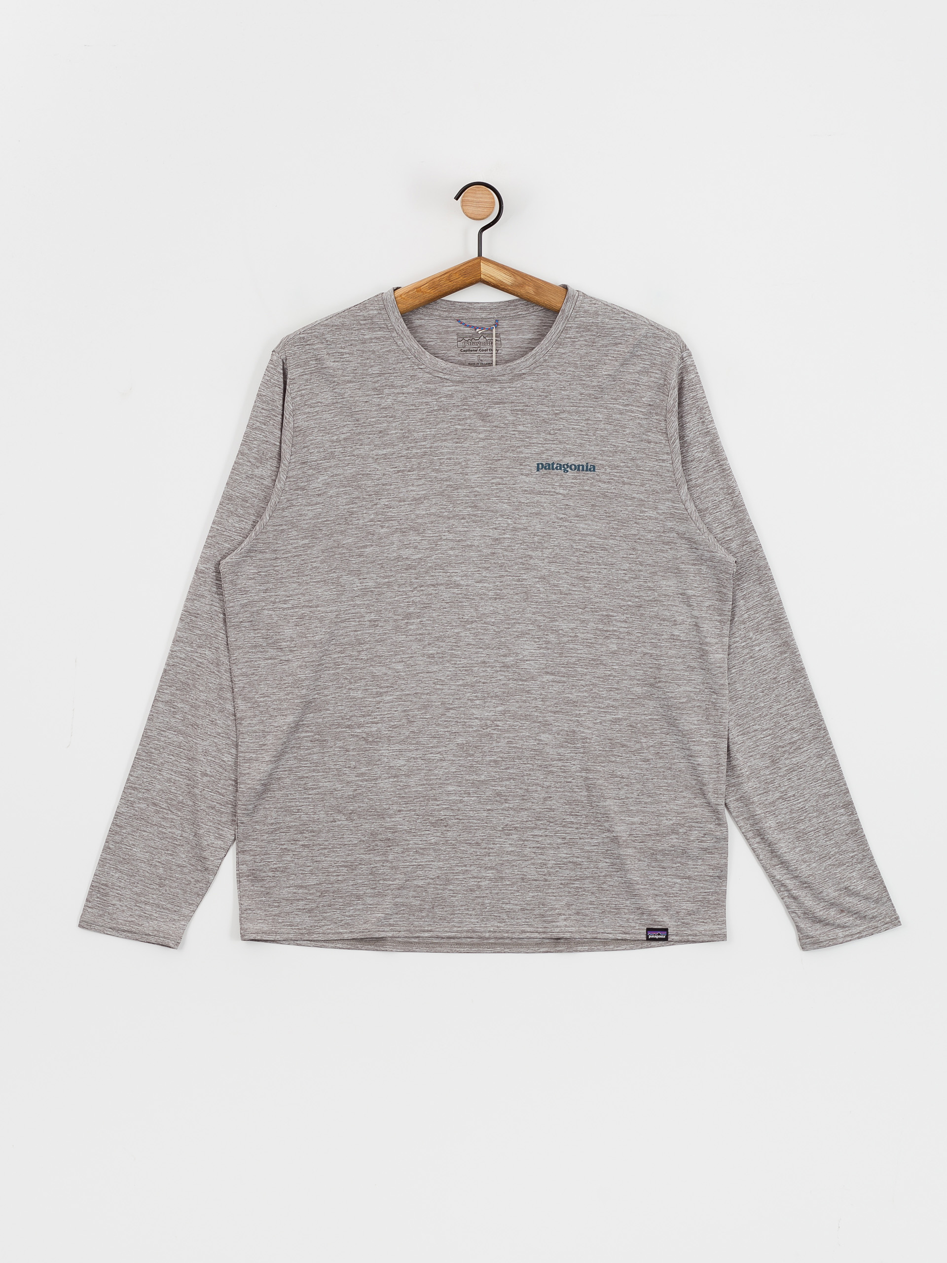 Patagonia Cap Cool Daily Graphic Waters Longsleeve (boardshort logo abalone blue feather grey)
