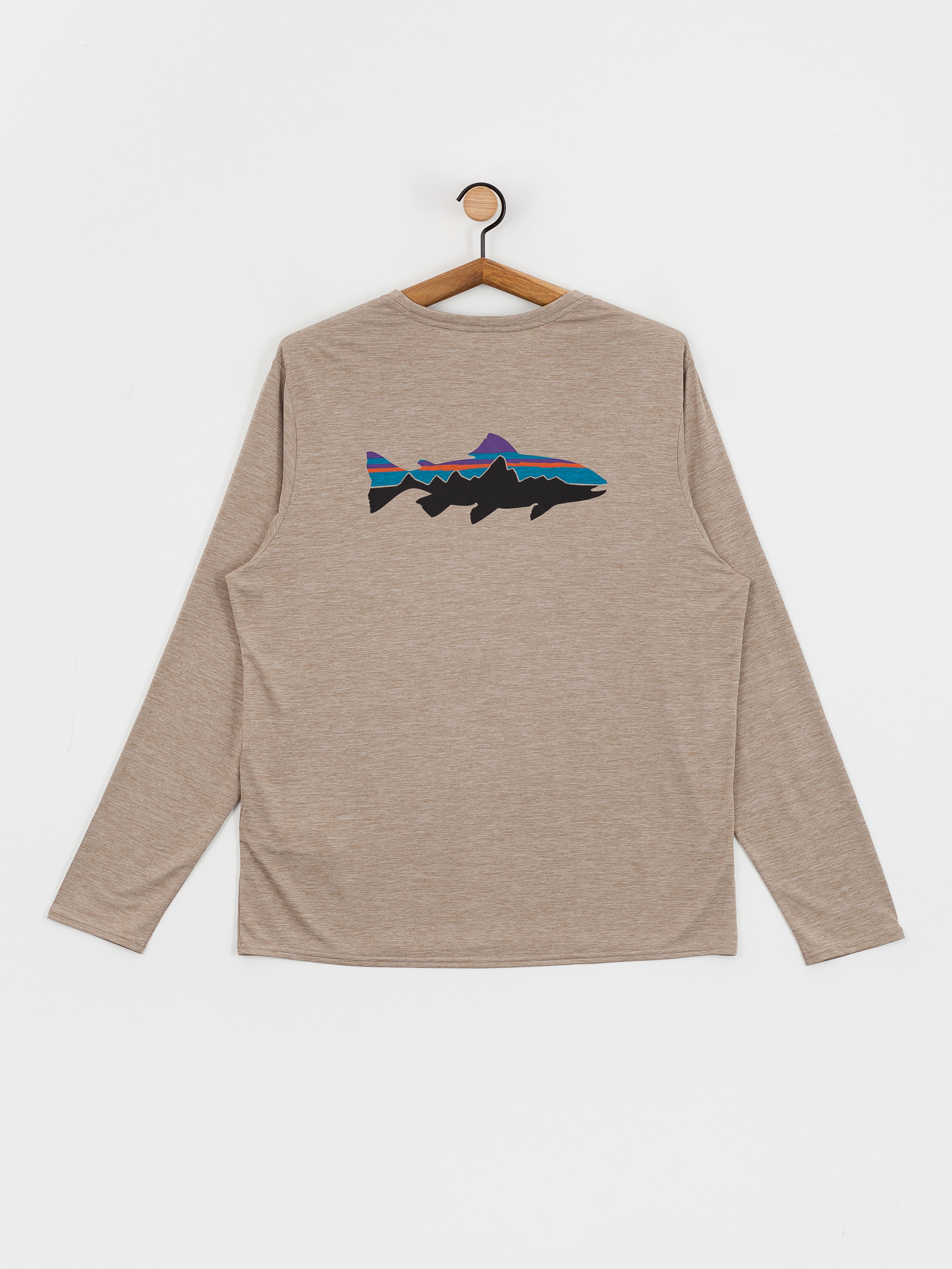 Patagonia Cap Cool Daily Graphic Waters Longsleeve (fitz roy trout seabird grey x dye)