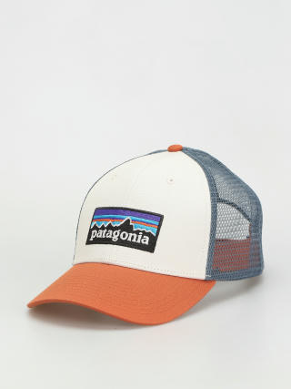 Patagonia P 6 Logo LoPro Trucker Cap (white w/redtail rust)