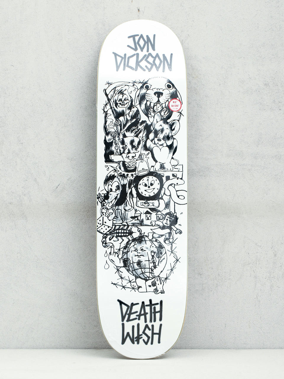 Deathwish Jd Ascending Deck (white/black)