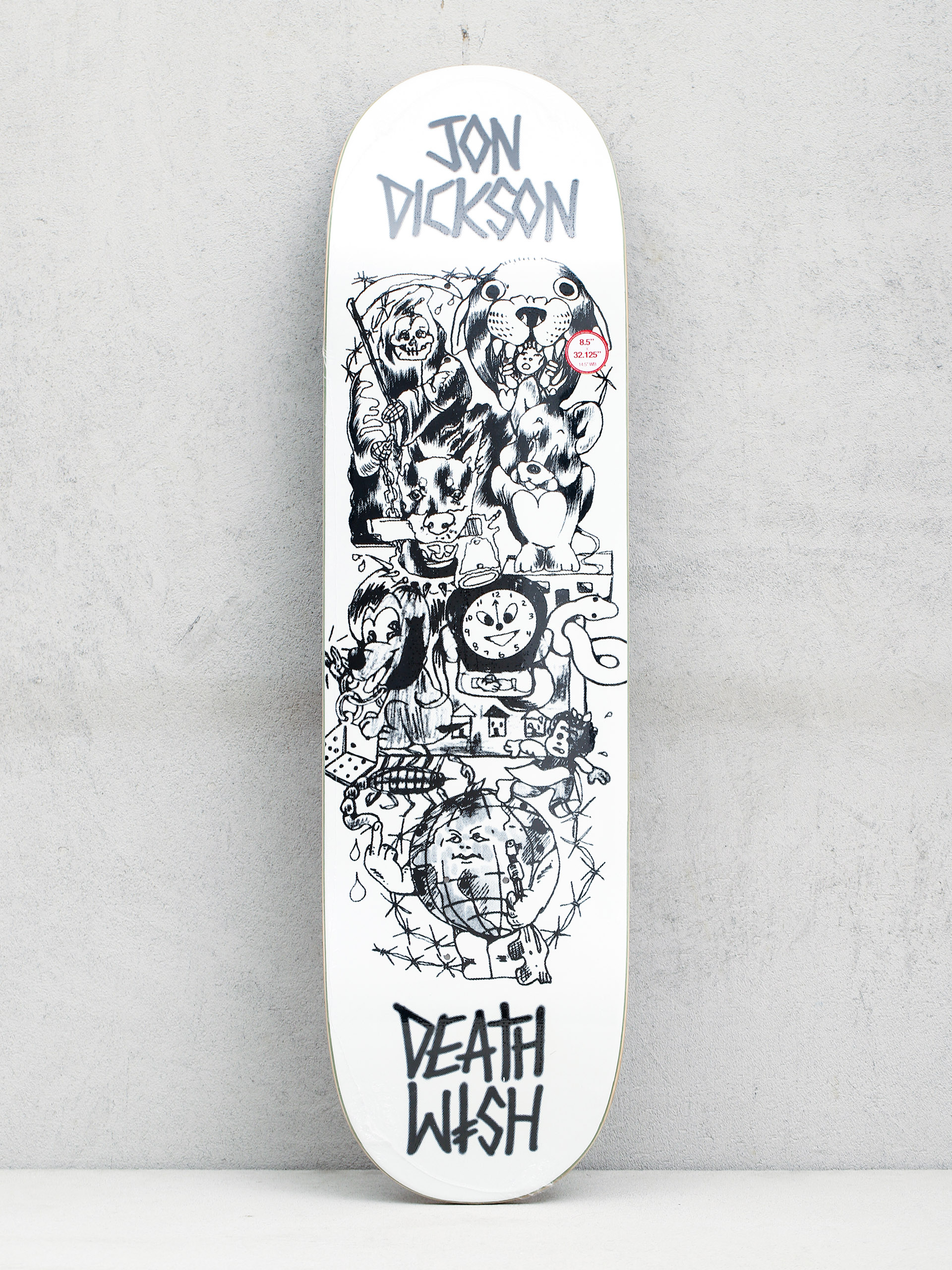 Deathwish Jd Ascending Deck (white/black)