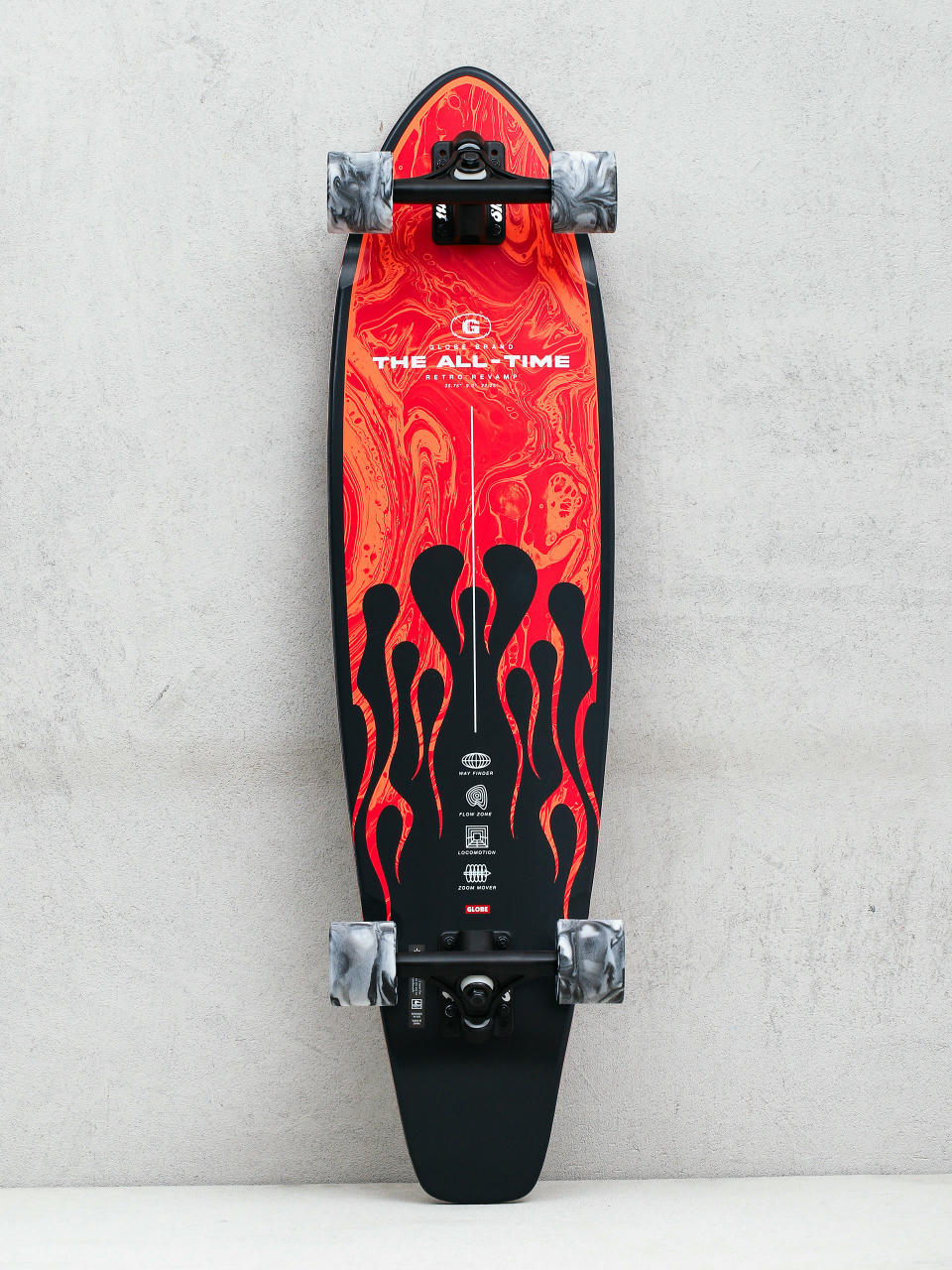 Globe The All Time Longboard (red flames)