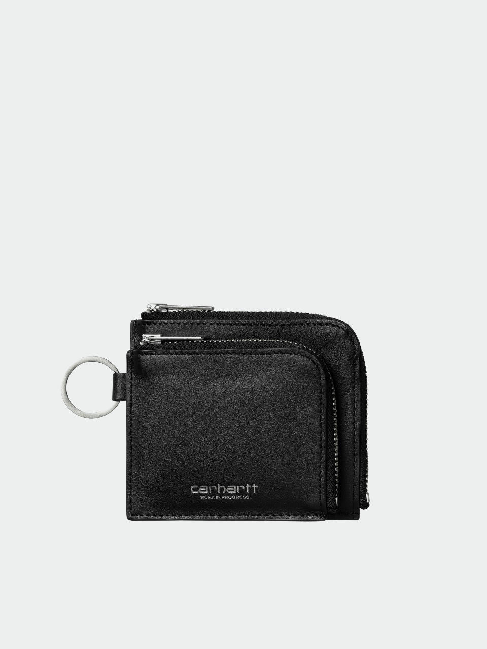 Carhartt WIP Wallet Double Vegas Zip (black/silver)