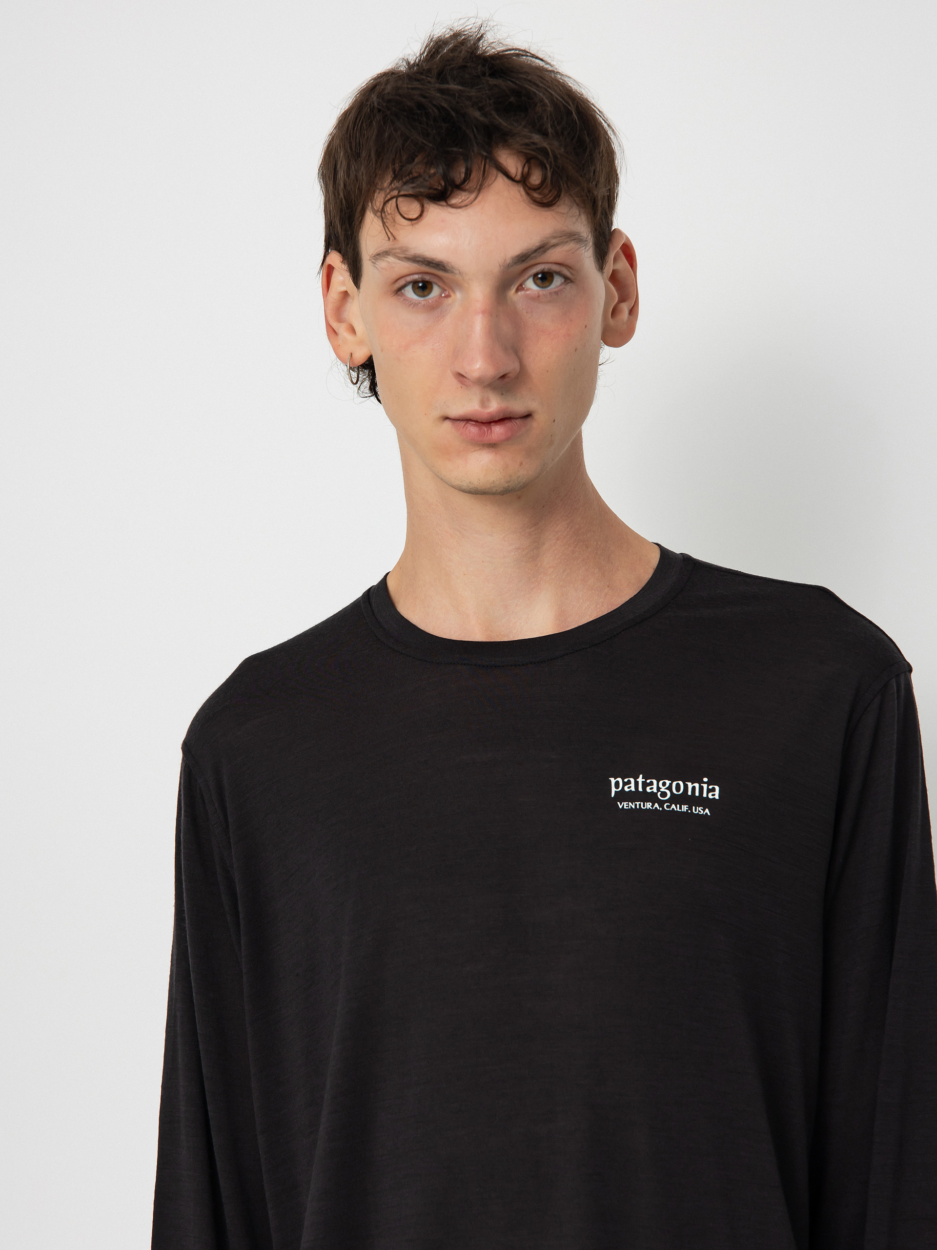 Patagonia Cap Cool Merino Blend Graphic Longsleeve (heritage header black)