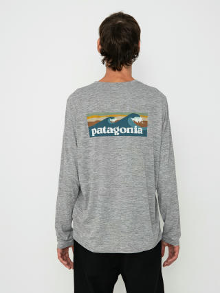 Patagonia Cap Cool Daily Graphic Waters Longsleeve (boardshort logo abalone blue feather grey)