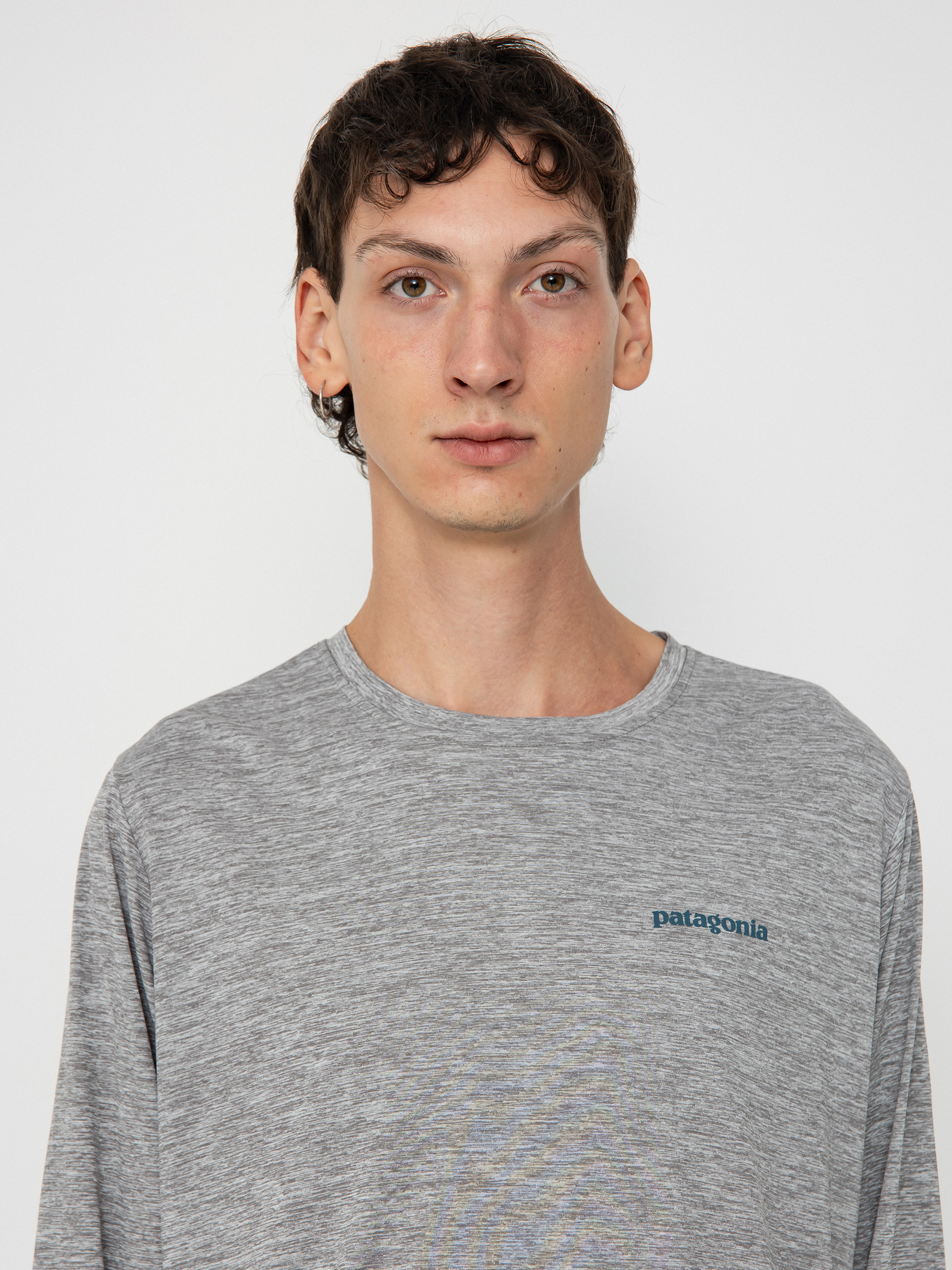 Patagonia Cap Cool Daily Graphic Waters Longsleeve (boardshort logo abalone blue feather grey)
