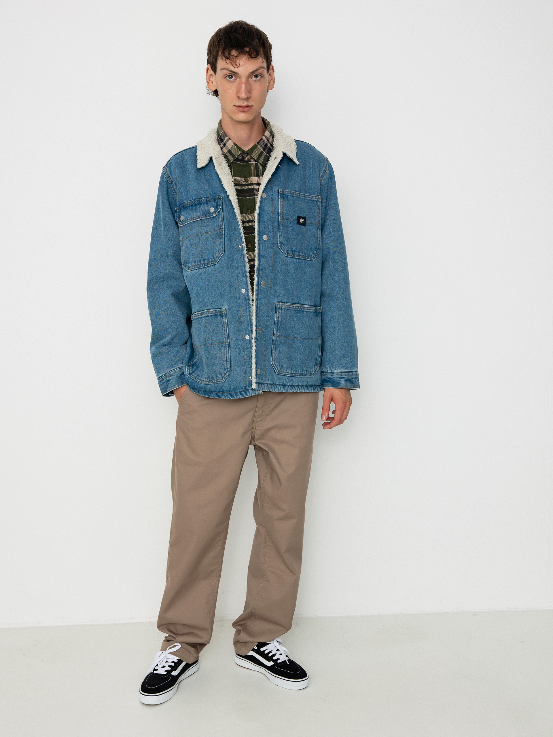 Vans Drill Chore Denim Sherpa Jacke (stonewash/blue)