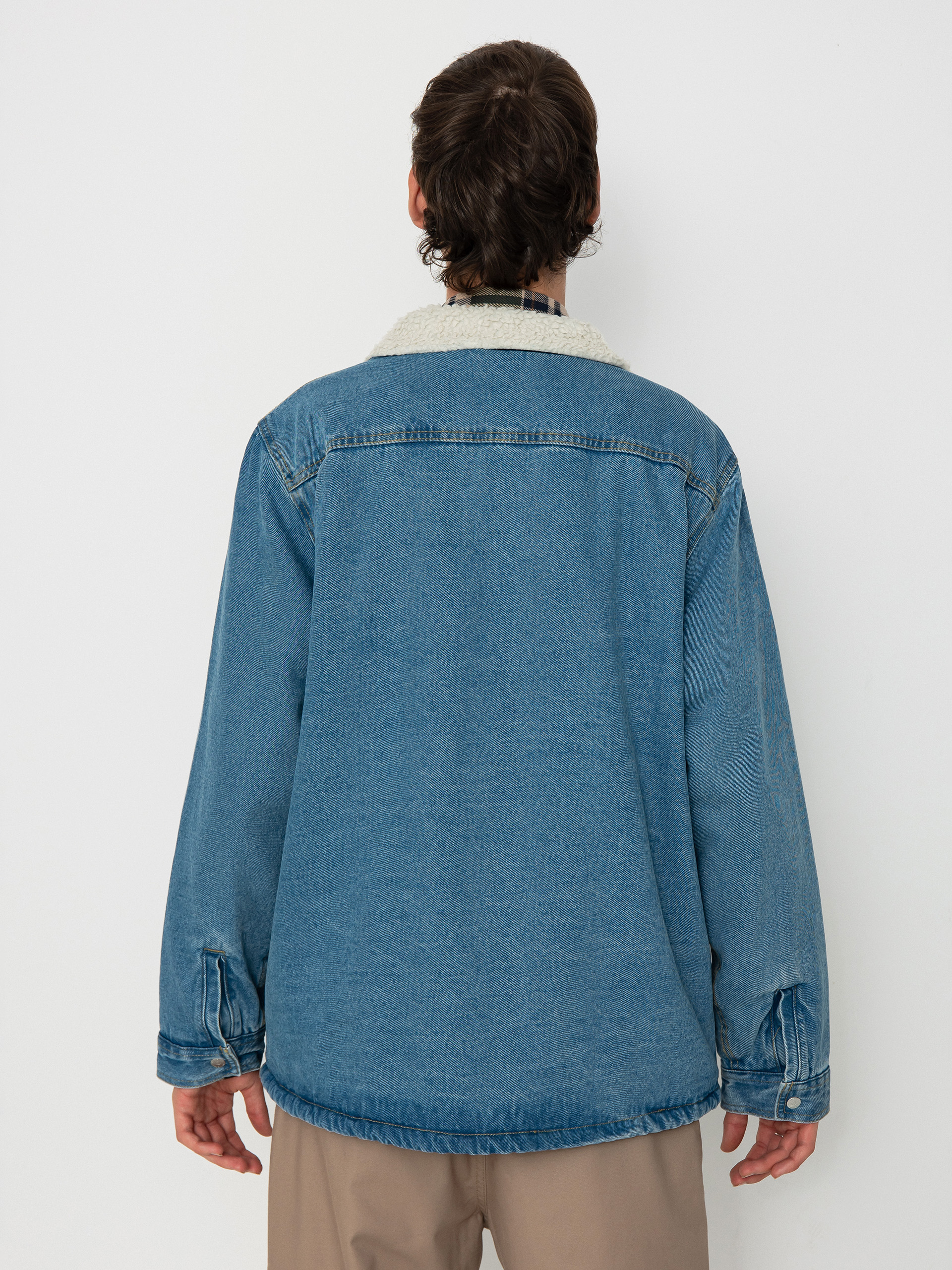 【Vans】☆デニムコート☆ Drill Chore Denim Sherpa Coat Drill Chore Denim Sherpa Vans Winter Jackets in stonewashed