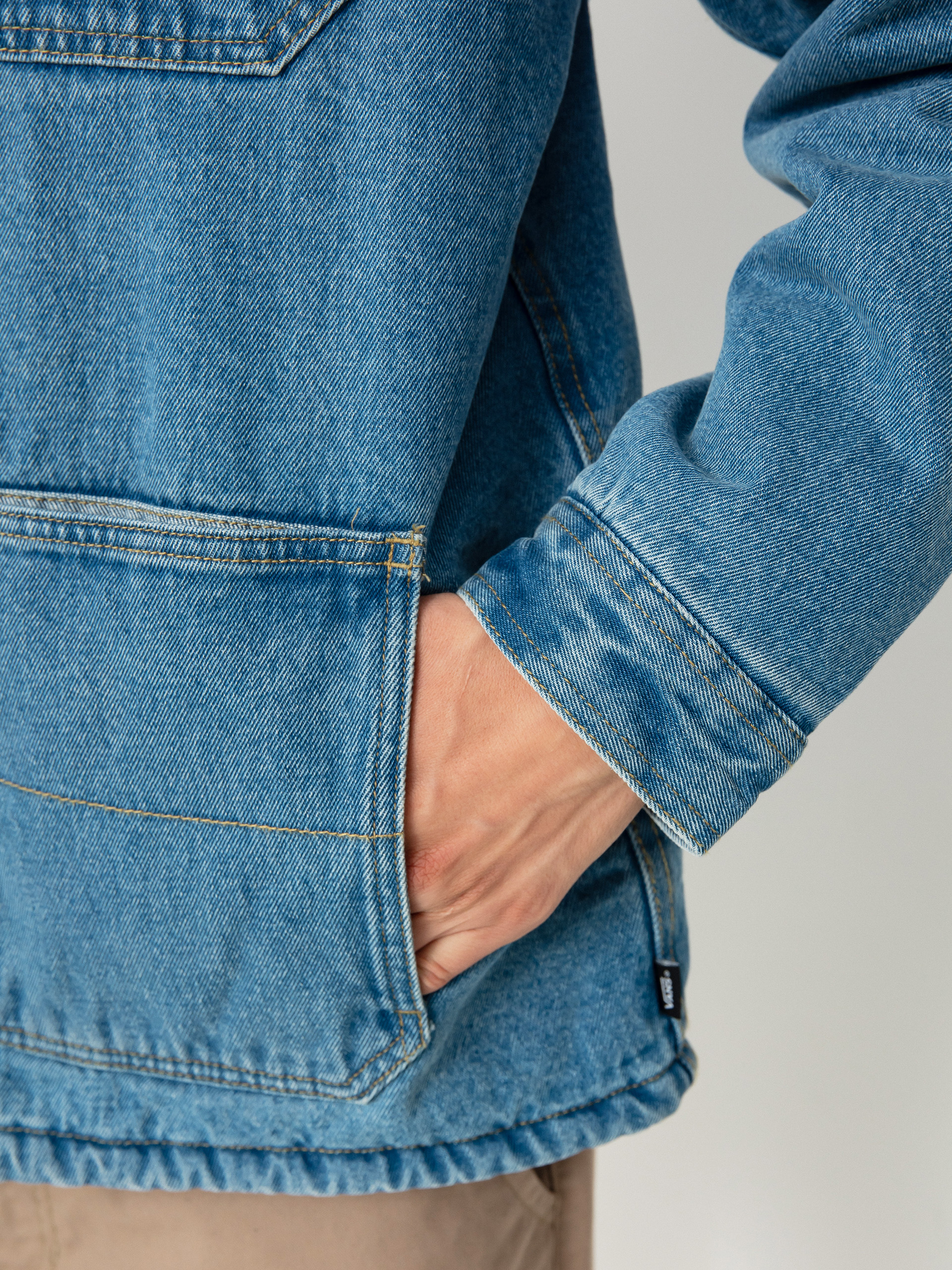 Vans Drill Chore Denim Sherpa Jacke (stonewash/blue)