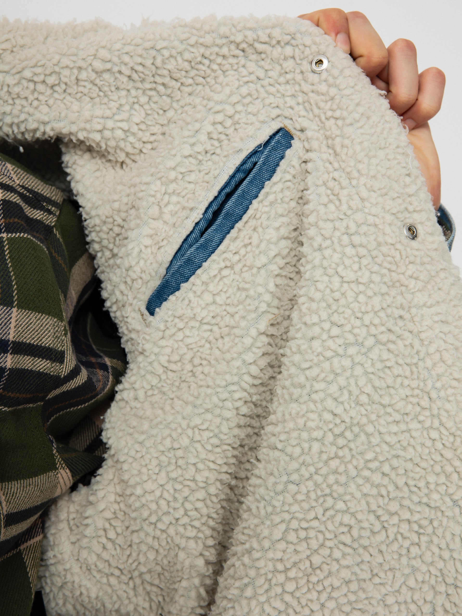 Vans Drill Chore Denim Sherpa Jacket (stonewash/blue)