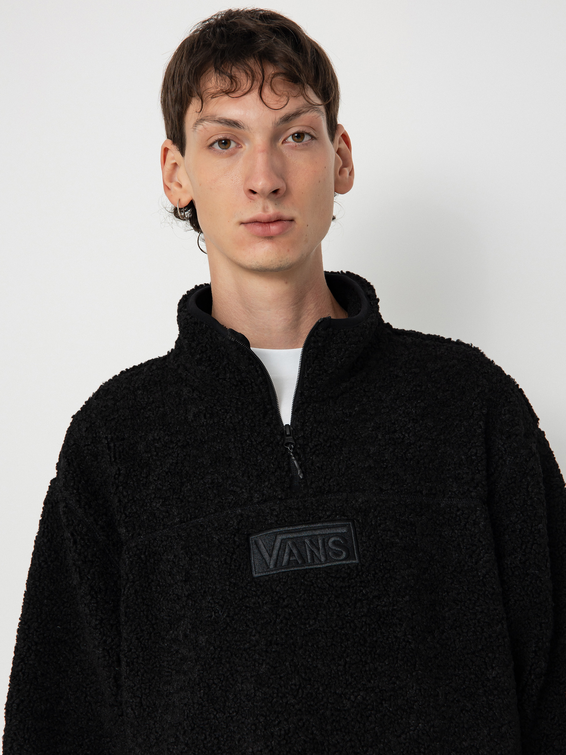 Herren Vans Vans Boxed Sherpa Qzip Fleece Jacke (black)