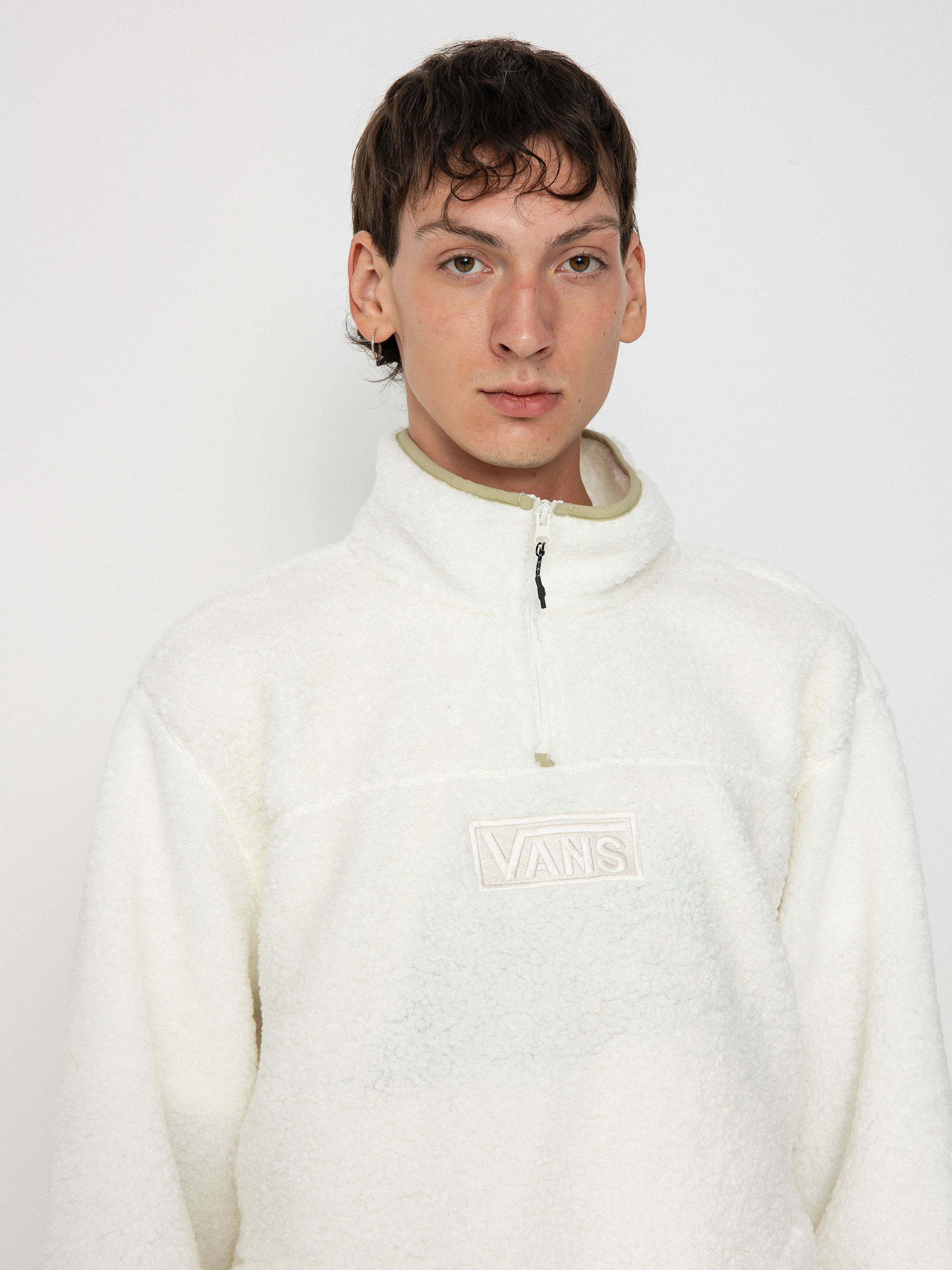 Herren Vans Vans Boxed Sherpa Qzip Fleece Jacke (marshmallow)