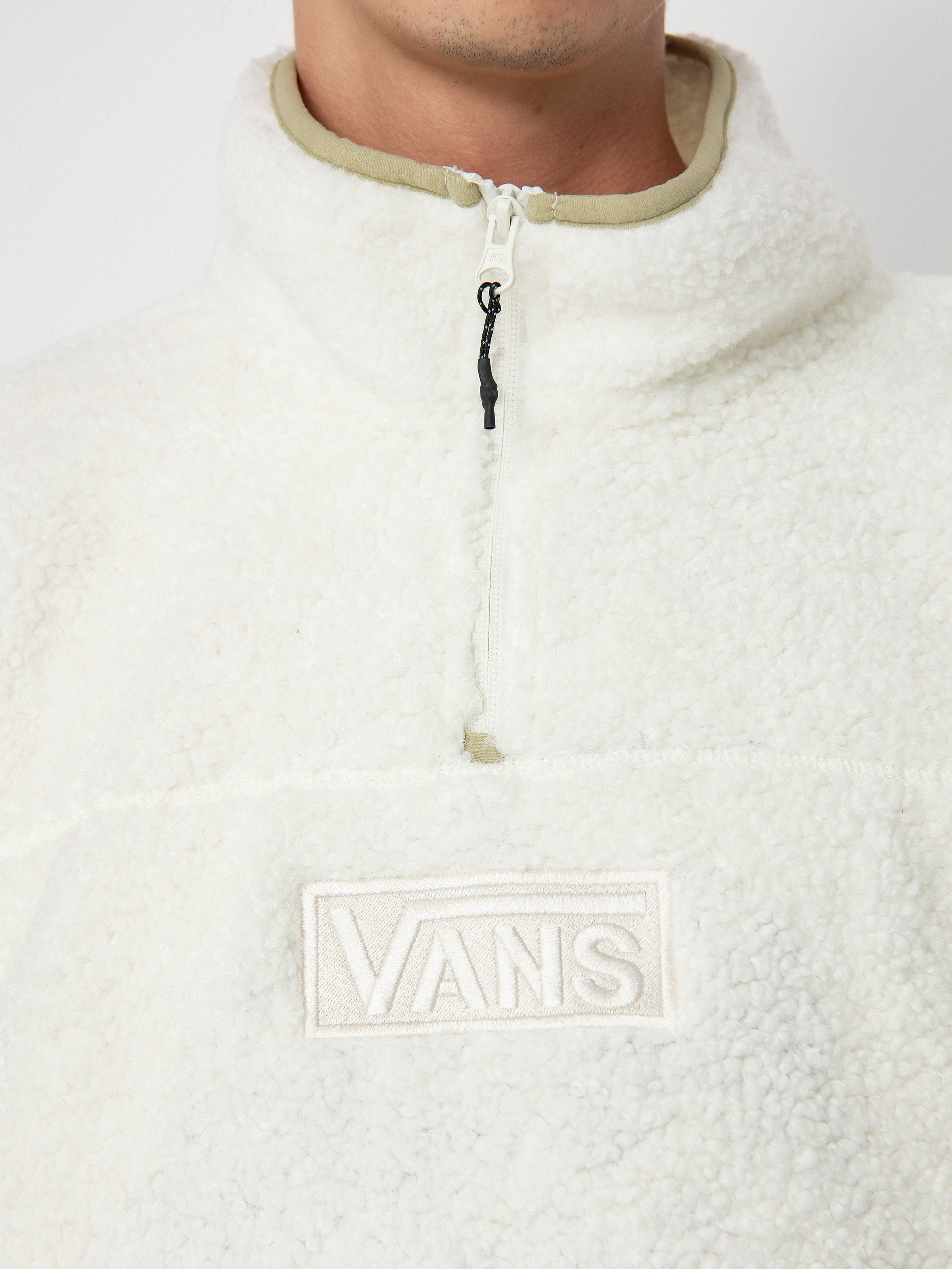Herren Vans Vans Boxed Sherpa Qzip Fleece Jacke (marshmallow)