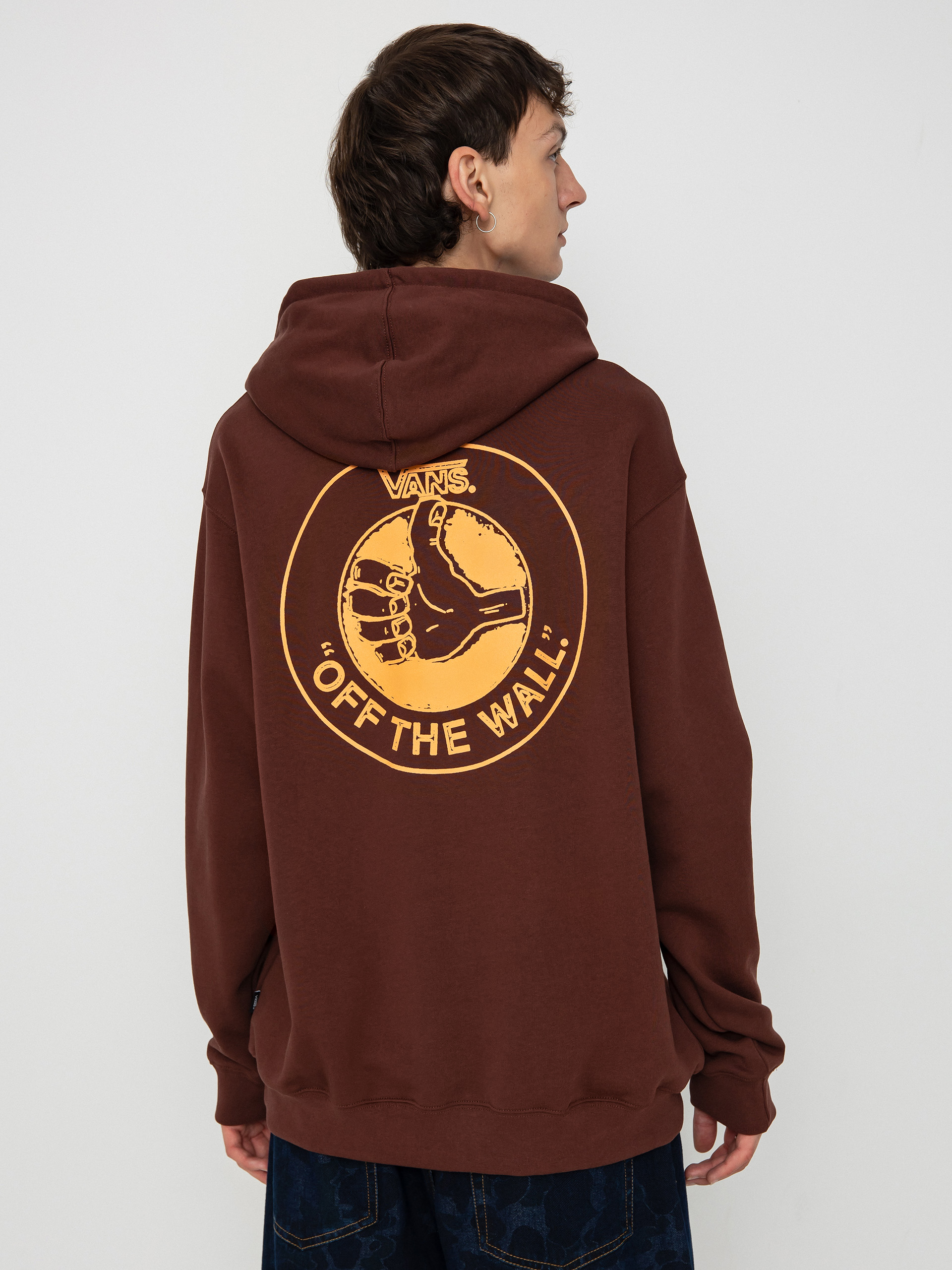 Vans Thumb Logo Loose HD Hoodie brown bitter chocolate