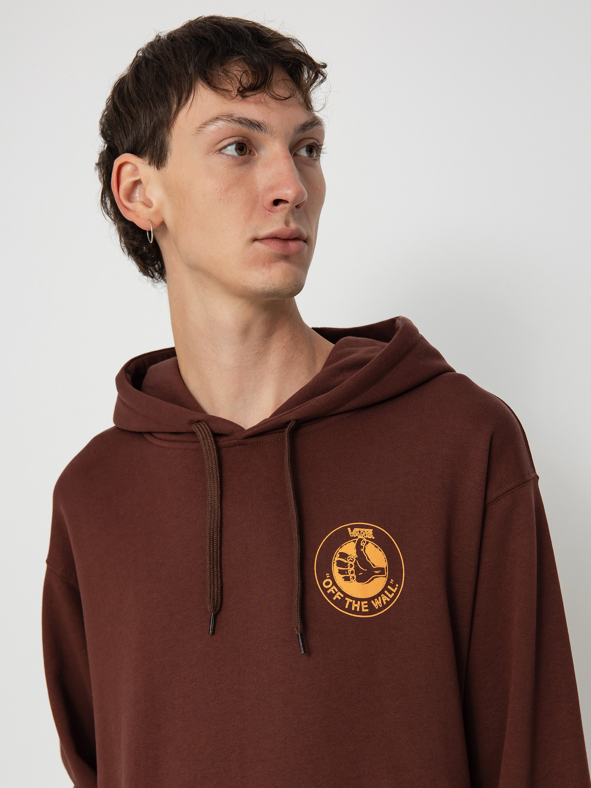 Vans Thumb Logo Loose HD Hoodie (bitter chocolate)