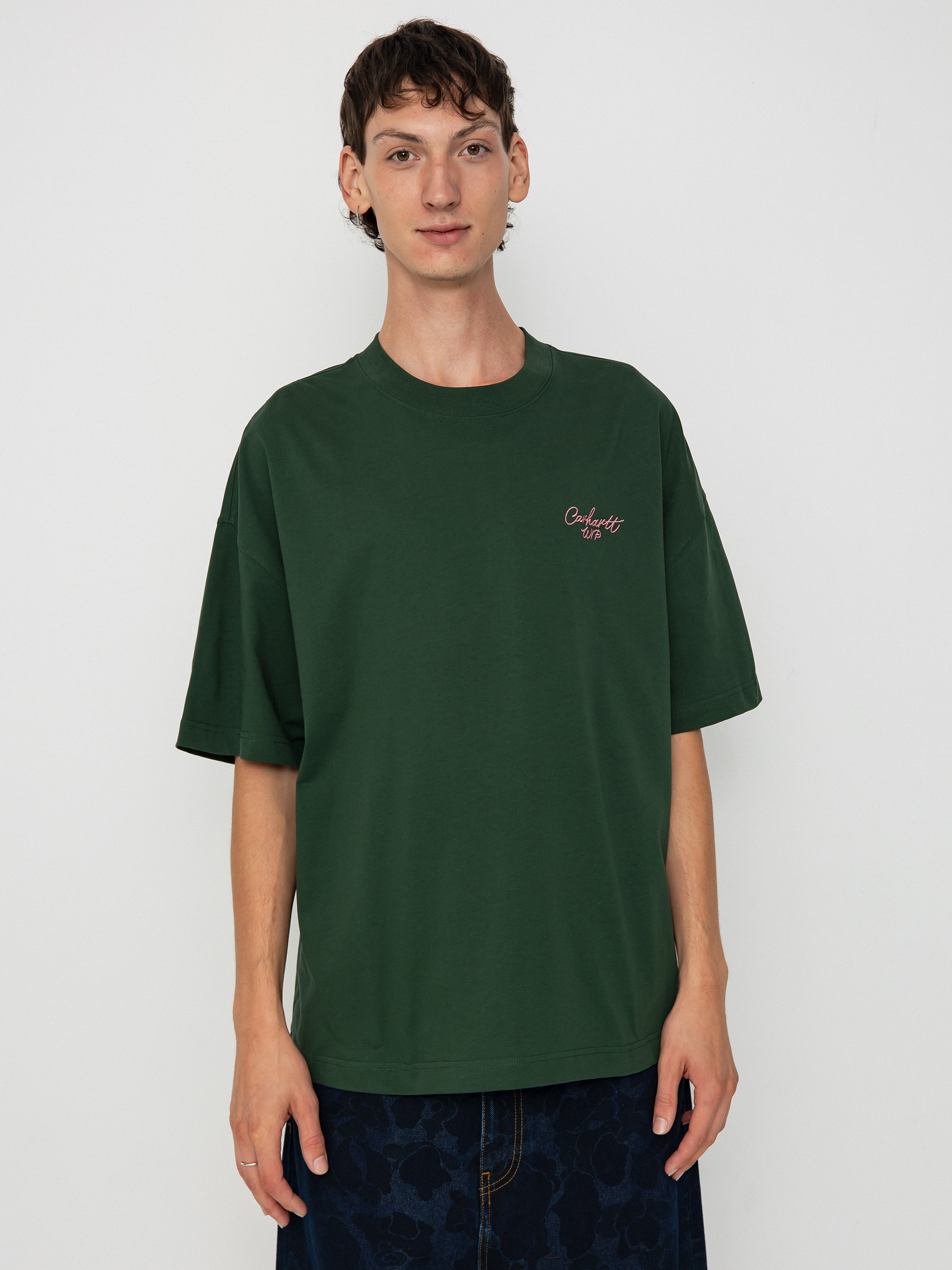 Carhartt WIP Signature Script T-Shirt (sycamore tree/dusty rose)