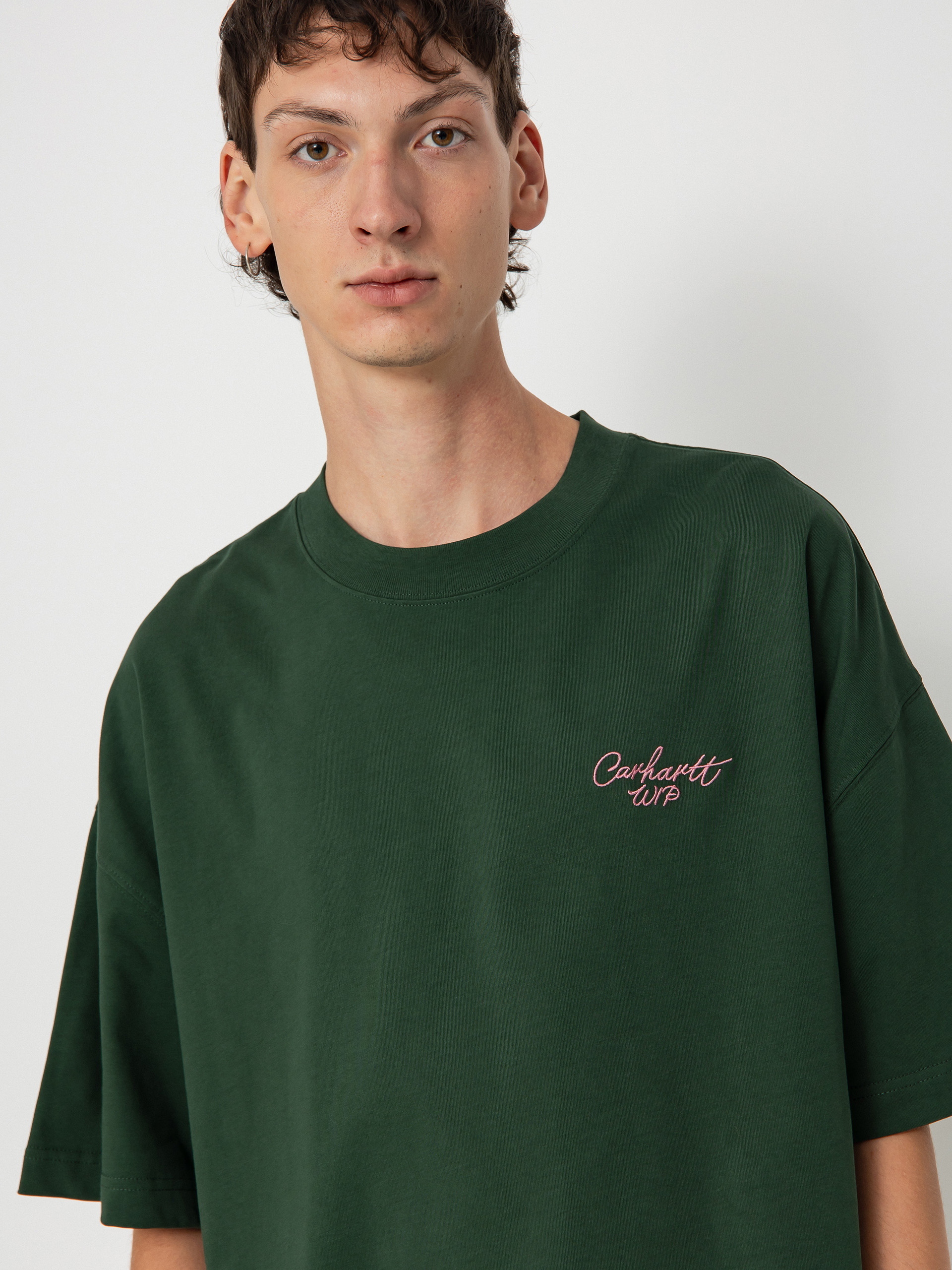 Carhartt WIP Signature Script T-Shirt (sycamore tree/dusty rose)