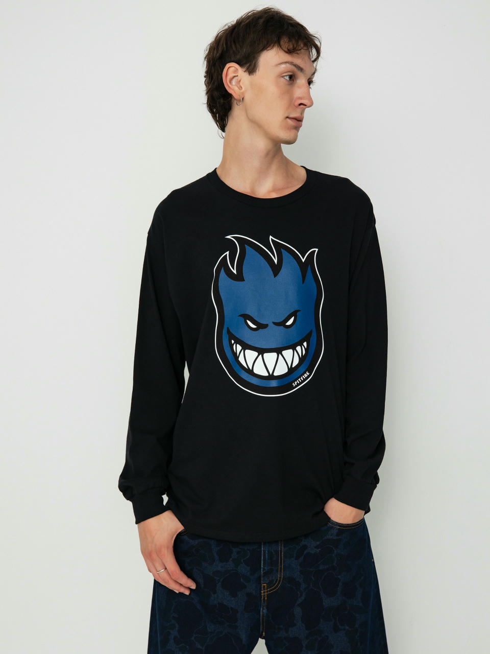 Spitfire Longsleeve Big Head Fill (black/navy/white)