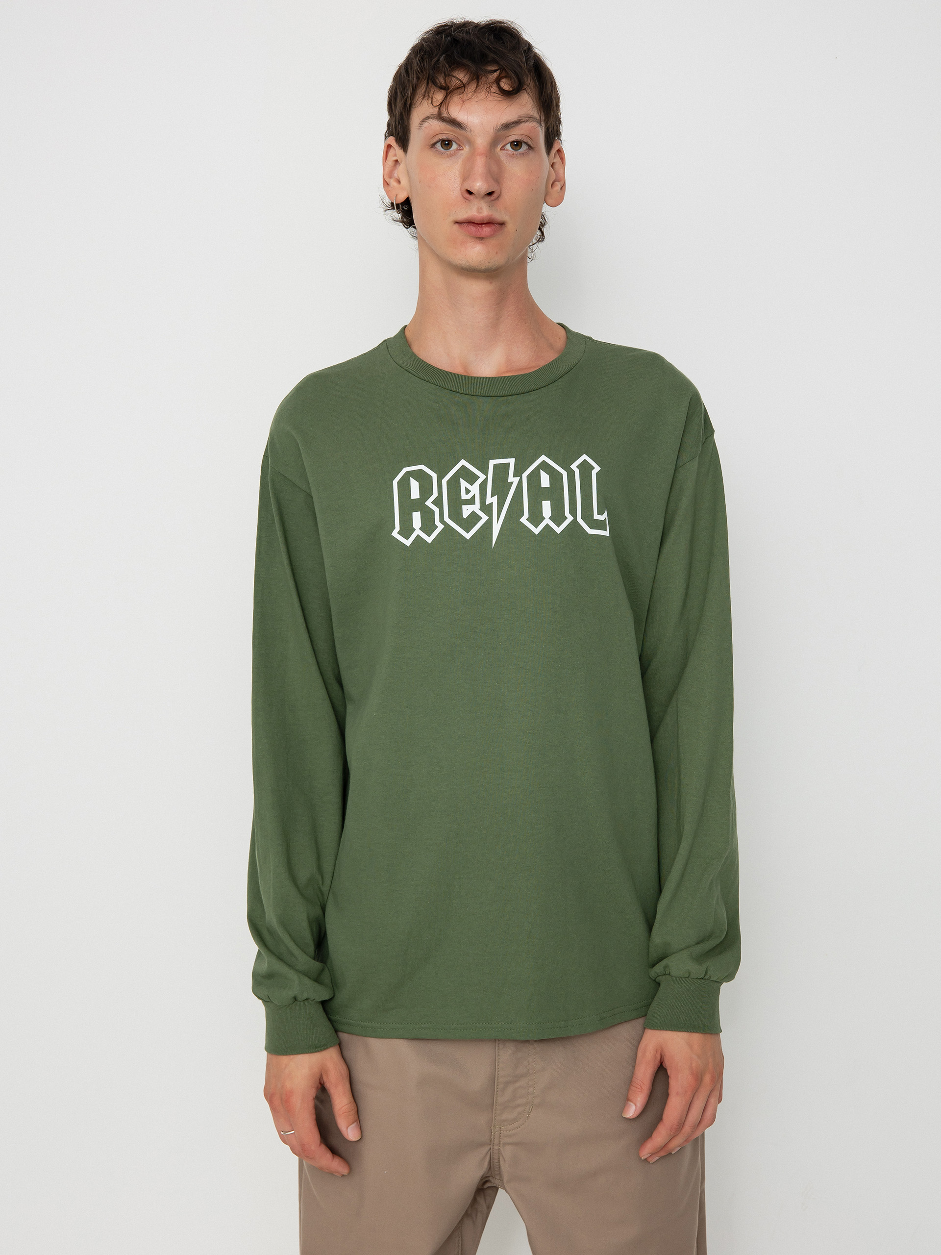 Real Deeds Longsleeve (military green/white)