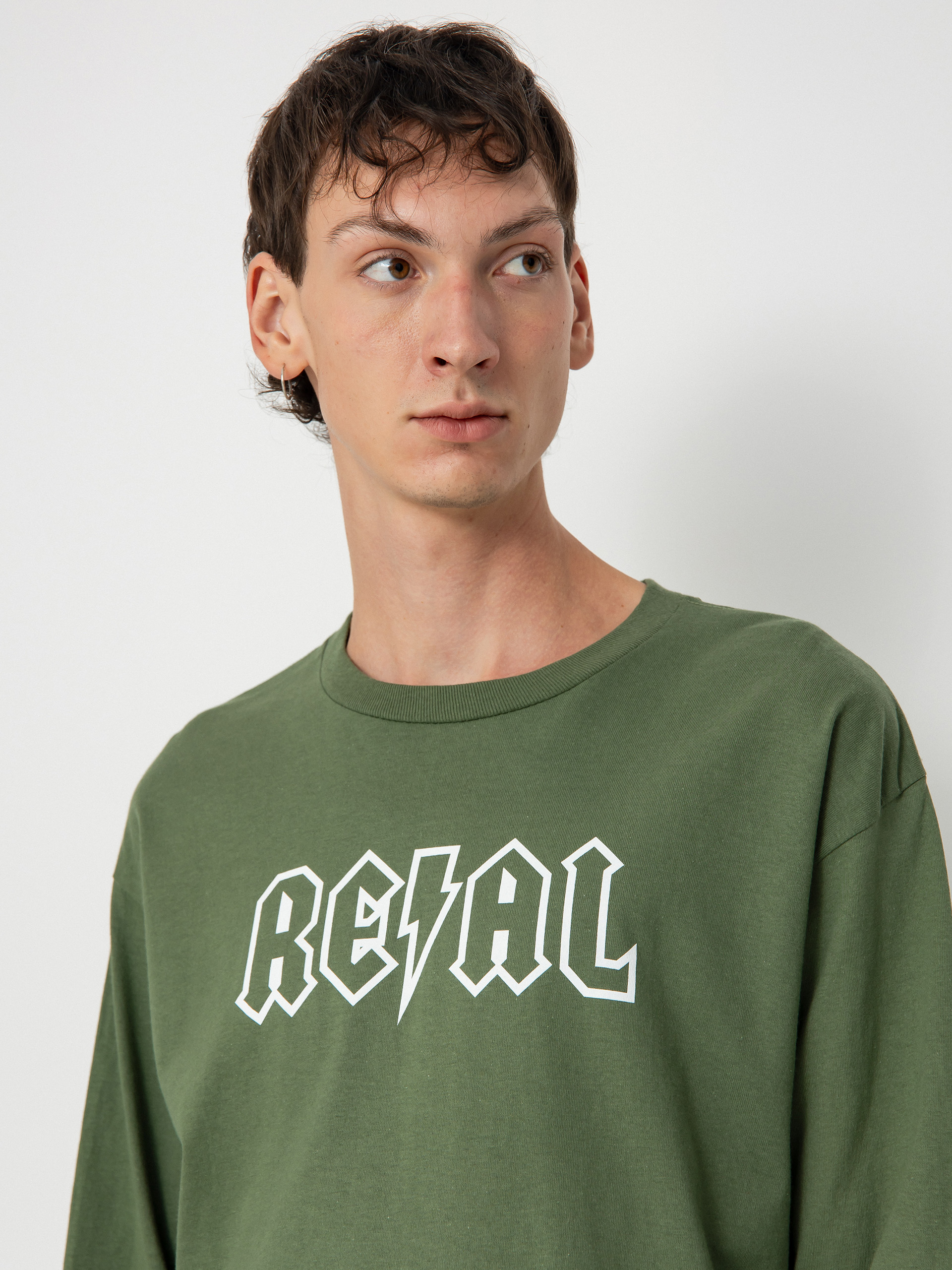 Real Deeds Longsleeve (military green/white)