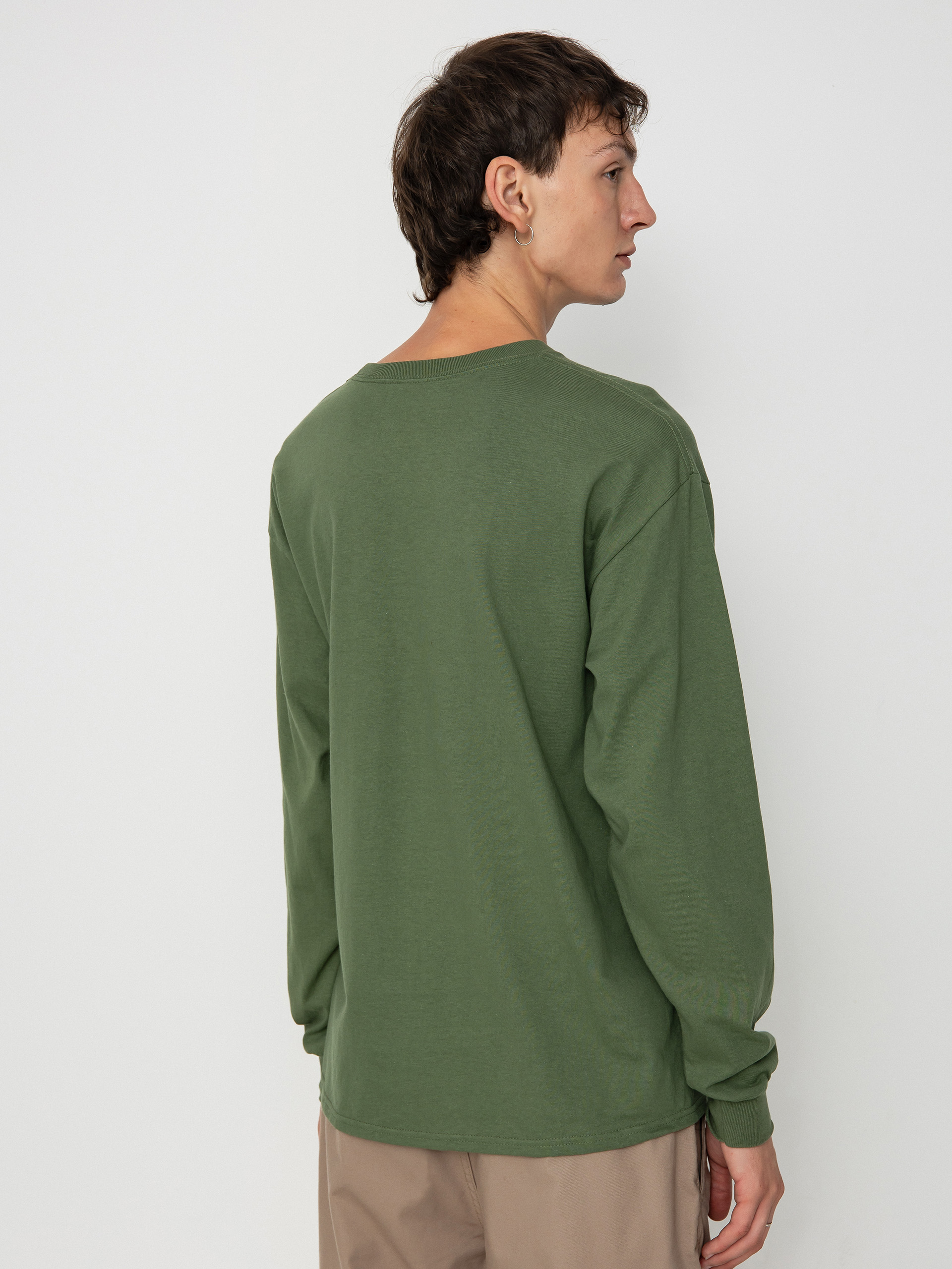 Real Deeds Longsleeve (military green/white)
