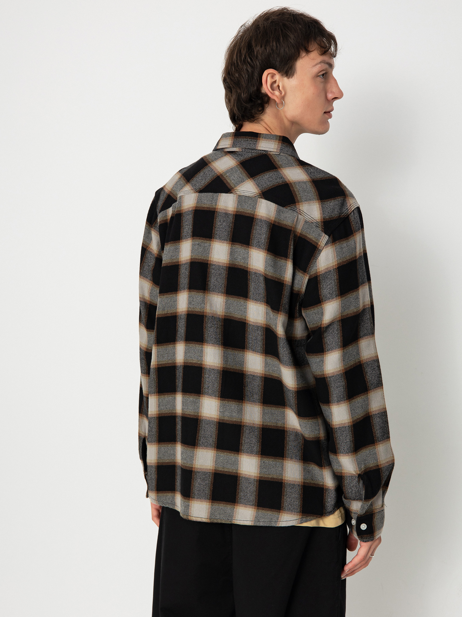Brixton 20Th Anniv Bowery Flannel Shirt (black/cream)