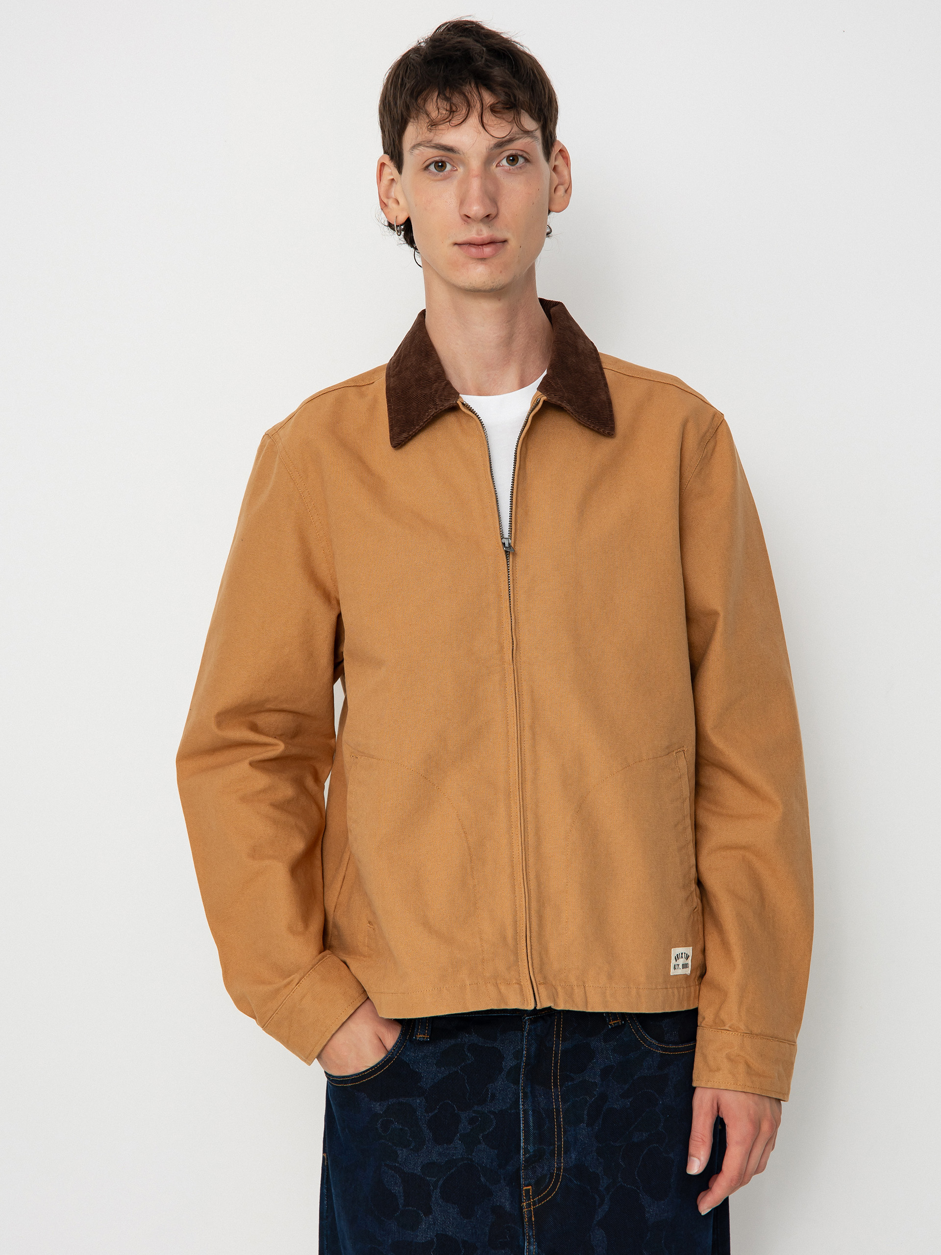 Brixton Mechanic Garage Zip Jacket (tobacco brown)